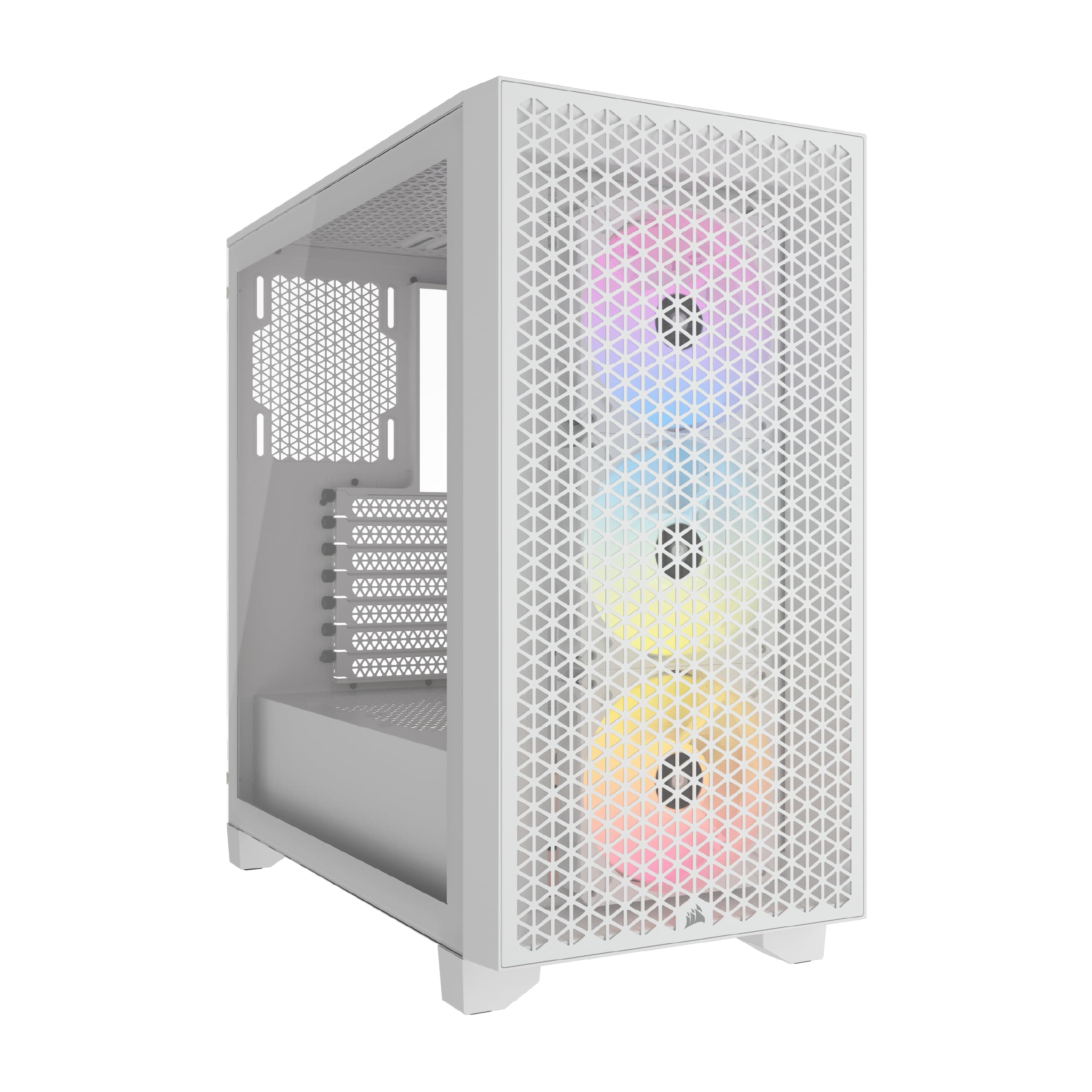 Case Pc - Corsair - 3000d Rgb Airflow - MiD-Tower Atx - 3 Ventole Ar120 Rgb - Bianco - (cC-9011256-Ww) 3000D RGB AIRFLOW Weiß