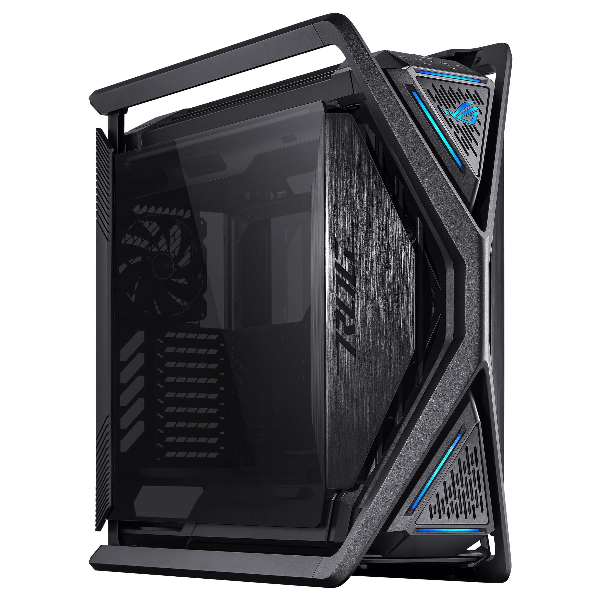 ASUS ROG Hyperion GR701 BTF Edition E-ATX Gaming Gehäuse (unterstützt Mainboards mit versteckten Anschlüssen, 420 mm Dual-Radiator-Unterstützung, 4x 140 mm-Lüfter, ARGB-Lüfter-Hub, 60W-Schnellladung) Bild 2