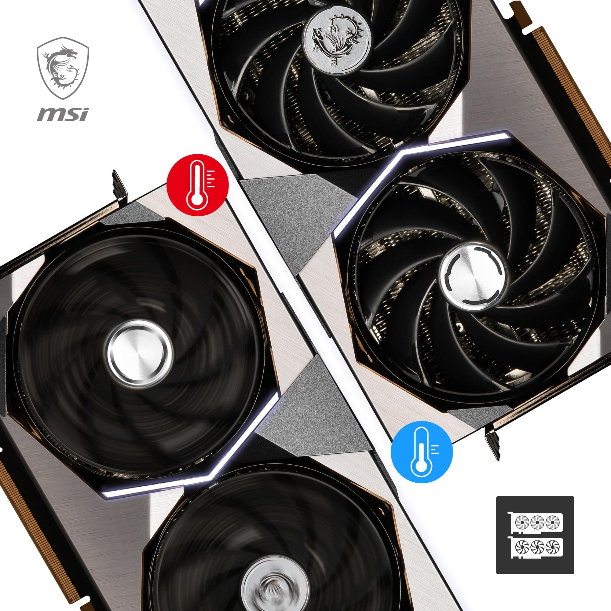 MSI GeForce RTX 4090 SUPRIM 24G Grafikkarte - 24GB GDDR6X (21Gbps/384-bit), PCIe 4.0 - TRI FROZR 3S (3 x TORX Fan 5.0), Gaming & Silent Mode, RGB - HDMI 2.1a, DisplayPort 1.4a Bild 5