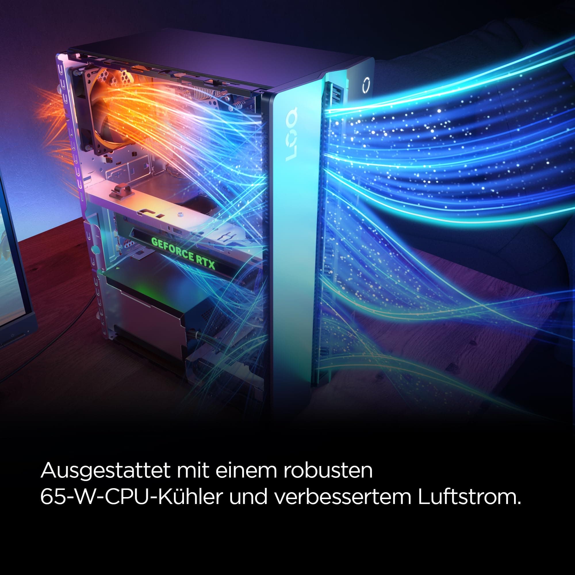 Lenovo LOQ Tower Gaming Desktop-PC | NVIDIA GeForce RTX 5060 | Intel Core i5-14400F |16GB RAM | 1TB SSD | Win11 | Luna Grau - Raven Schwarz | 17L | 3 Monate GamePass | 3 Monate Premium Care Bild 5