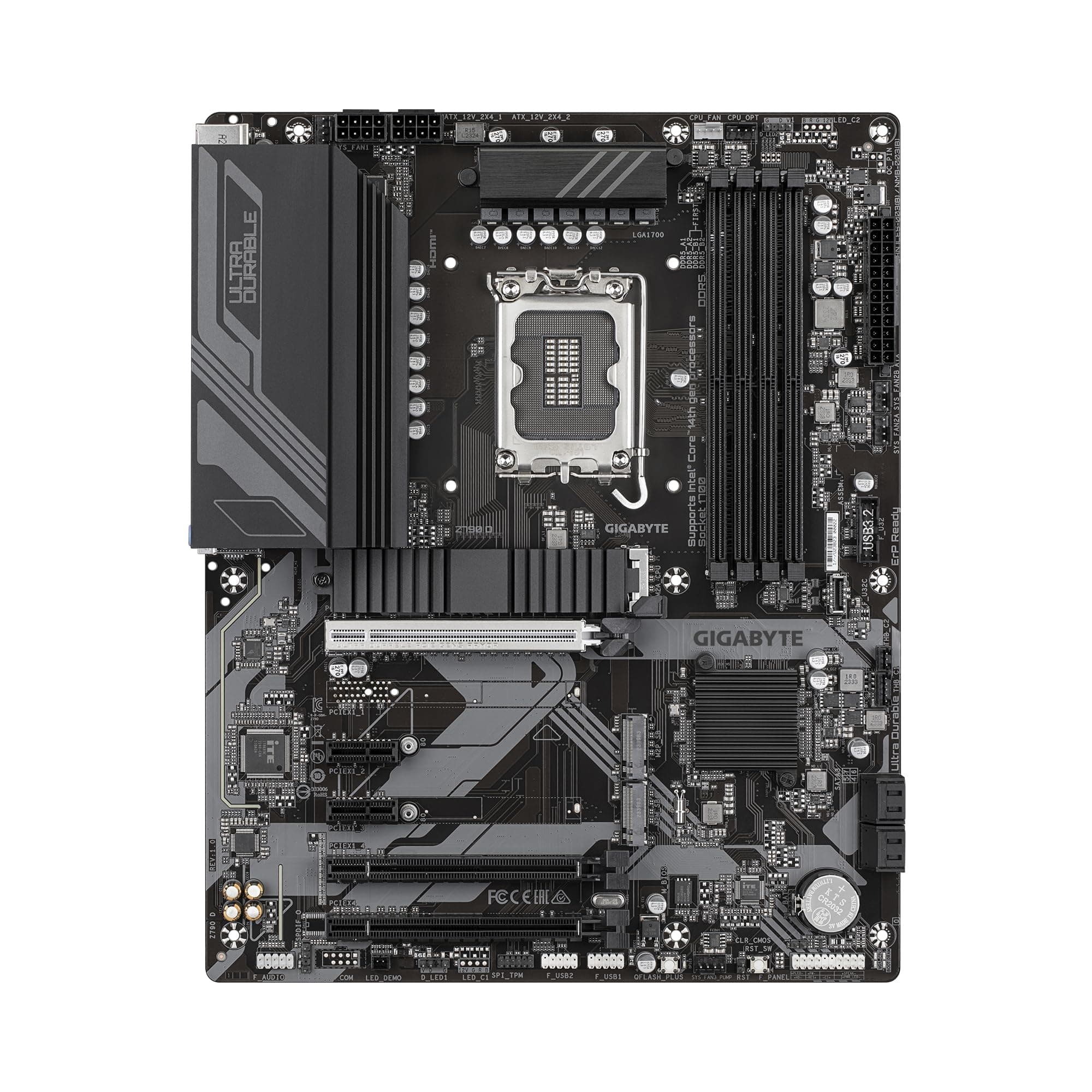 GIGABYTE Z790 D Motherboard - Unterstützt Intel Core 14. Generation CPUs, 12+1+1 Phasen Digital VRM, bis zu 7600MHz DDR5 (OC), 3xPCIe 4.0 M.2, 2.5GbE LAN, USB 3.2 Gen 2 Bild 3