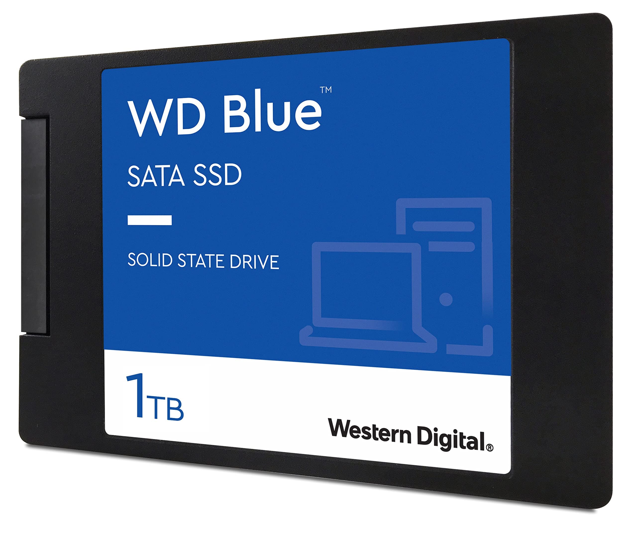 WD Blue SATA SSD 1 TB, 2,5 Zoll (interne SSD, hohe Zuverlässigkeit, Lesevorgänge bis zu 560 MB/s, Schreibvorgänge bis zu 530 MB/s, stoßsicher und WD F.I.T. Lab-zertifiziert) 1 TB 2,5" SATA SATA SSD Bild 3