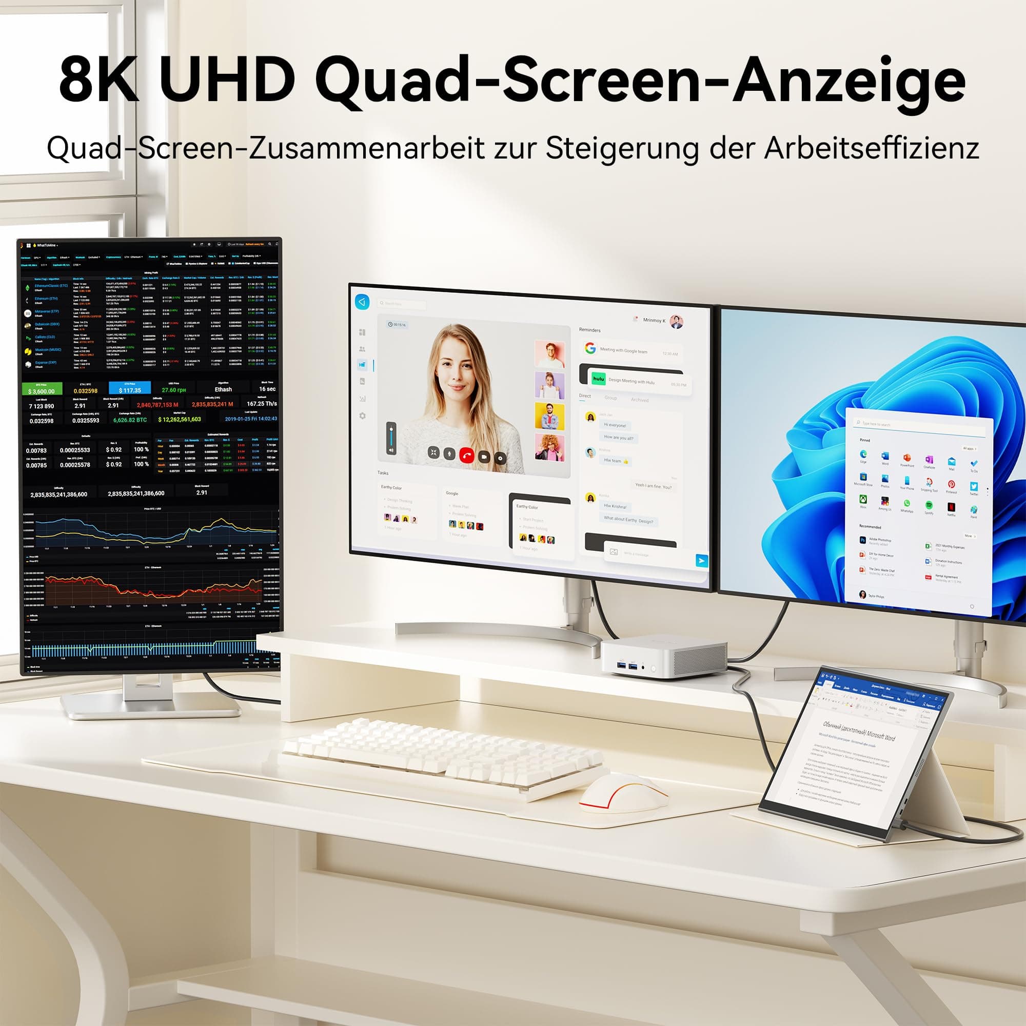 GEEKOM Mini PC A5 Pro 2026 Edition mit AMD Ryzen 5 7530U, 1TB SSD 16GB RAM(Deckt 95% der Nutzer ab) Mini Desktop PC, Windows 11 Pro Vorinstalliert, 2 x USB 4/8K Quad-Display/SD Card für Office/Home R5 7530U(16+1) Bild 8