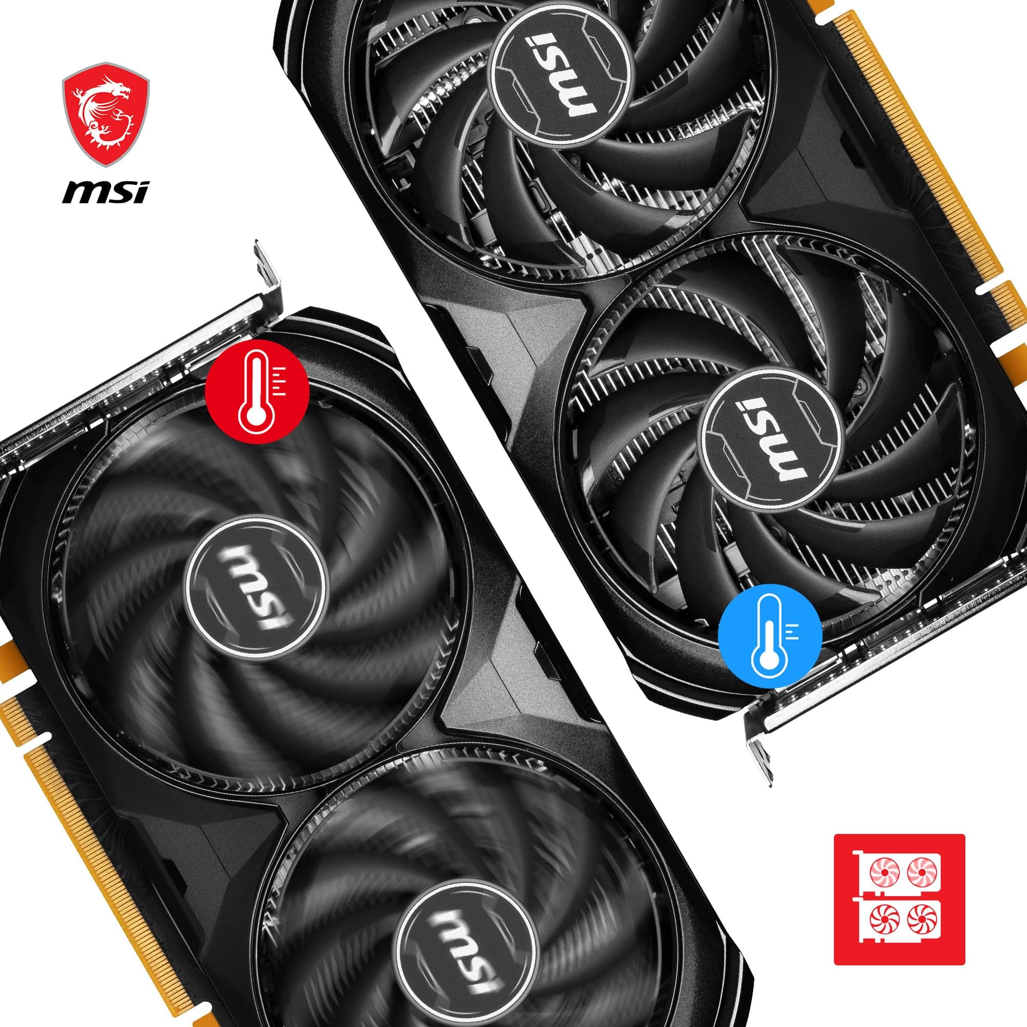 MSI GeForce RTX 4060 Ventus 2X Black 8G OC Grafikkarte -NVIDIA RTX 4060, 8 GB GDDR6 Speicher, 17 Gbps, PCIe 4.0, DLSS3 Bild 5