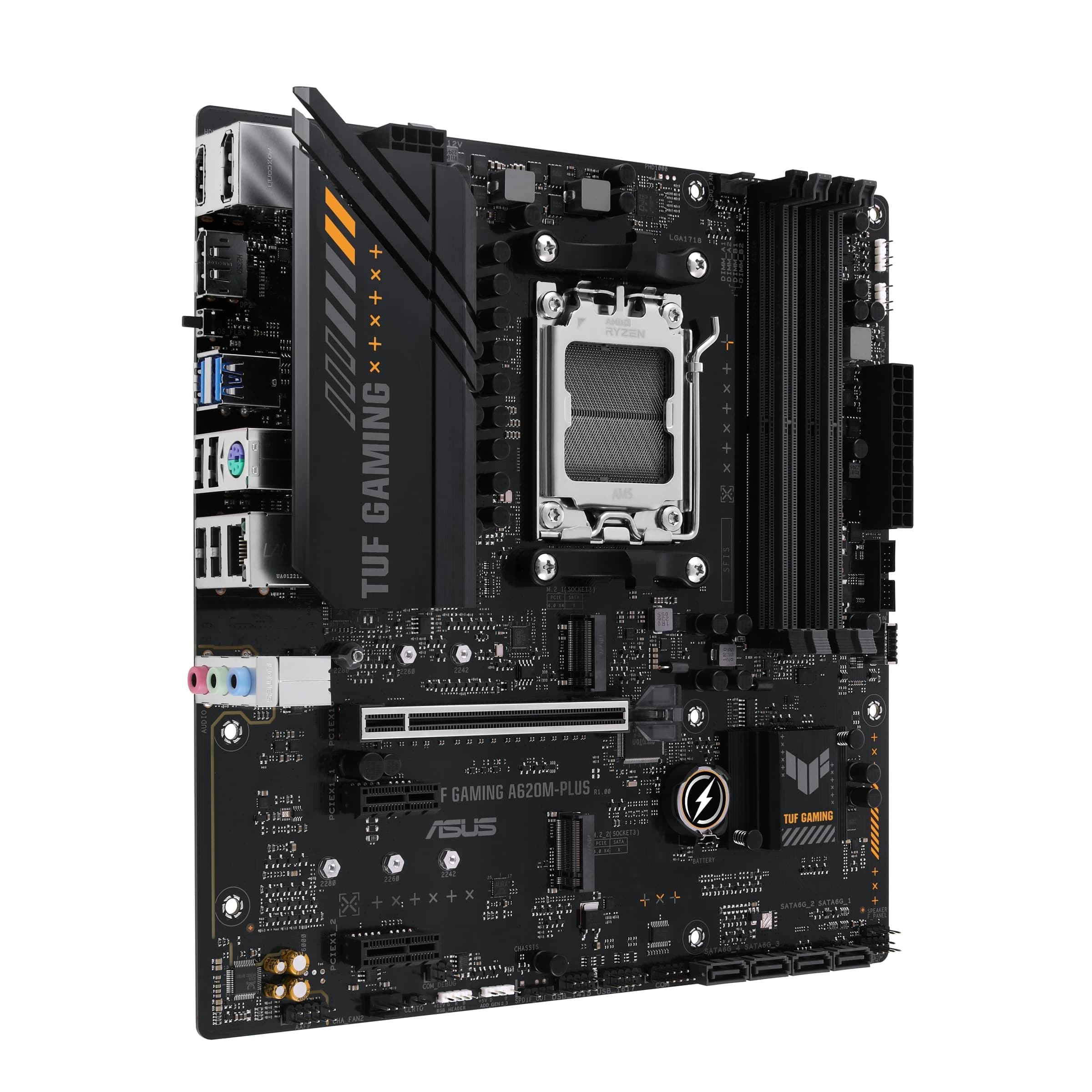 ASUS TUF Gaming A620M-PLUS Mainboard Sockel AMD A620 (Ryzen 7000, Micro-ATX, DDR5 Speicher, PCIe 4.0, BIOS Flashback, USB 3.2 Gen 2, Aura Sync) Bild 5