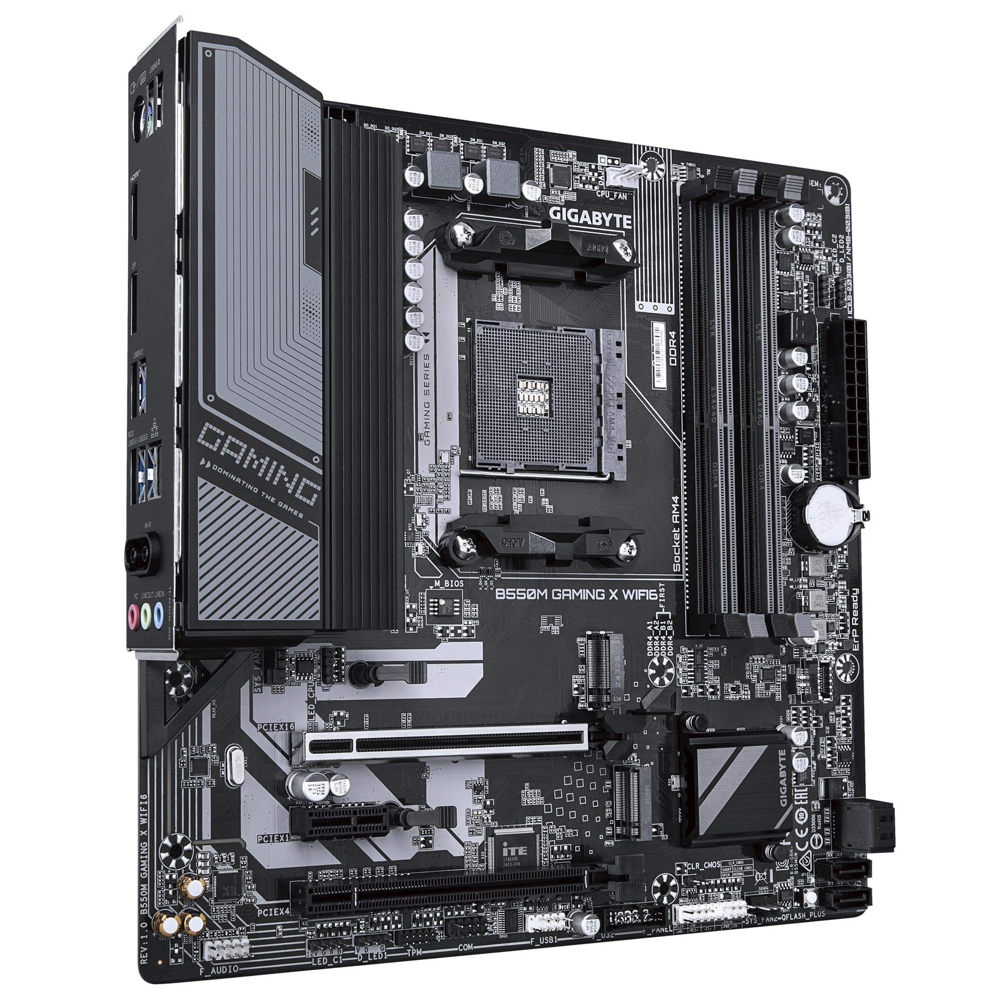 GIGABYTE B550M Gaming X WIFI6 Mainboard – AMD Ryzen 5000 Prozessoren, 5+3 Phasen VRM, bis zu 3200 MHz DDR4, 1x PCIe 4.0 + 1x PCIe 3.0 M.2, Wi-Fi 6, 1 GbE LAN, USB 3.2 Gen 1 Bild 5