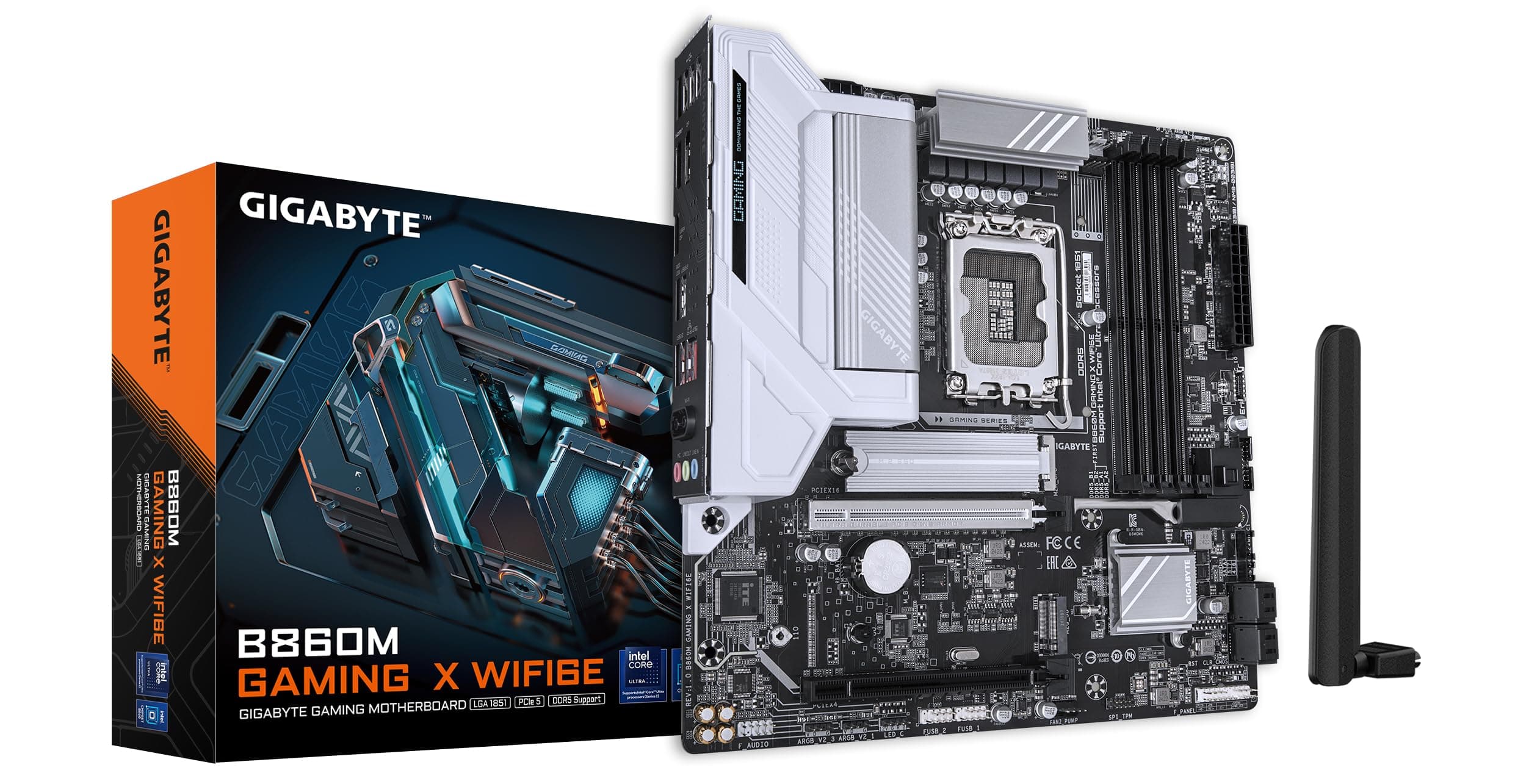 GIGABYTE B860M Gaming X WIFI6E Mainboard - Intel Core Ultra CPUs, 8+1+2+2 Phasen VRM, bis zu 9200MHz DDR5, 1xPCIe 5.0 + 1xPCIe 4.0 M.2, 2,5 GbE LAN, WiFi 6E, USB 4 Bild 2