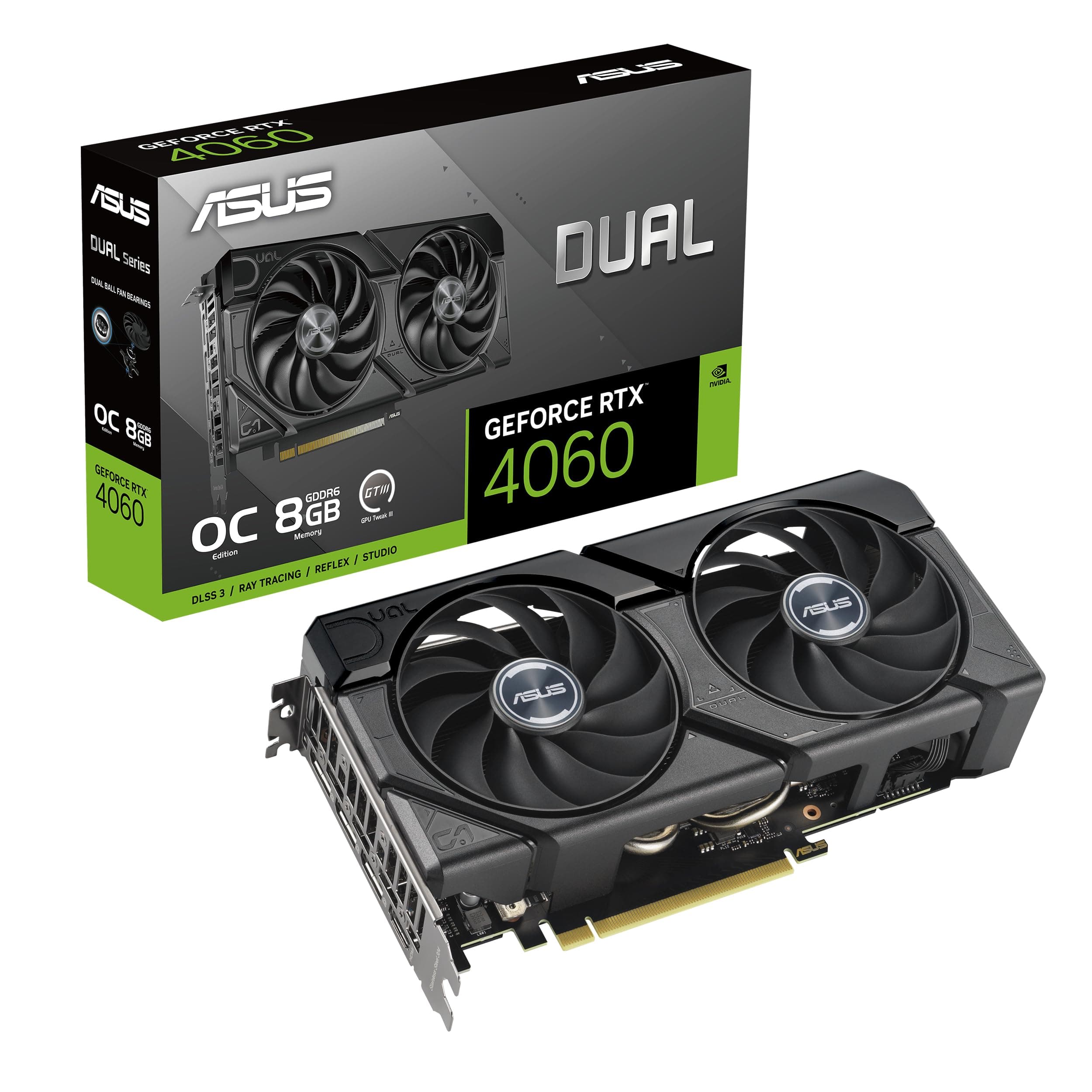 ASUS GeForce RTX 4060 Dual Evo 8G OC Gaming Grafikkarte - 2535MHz Boost Clock, GDDR6X, PCIe Gen 4, DLSS 3, 3X DP v 1.4a, HDMI 2.1a (Unterstützt 4K & 8K HDR) Bild 2