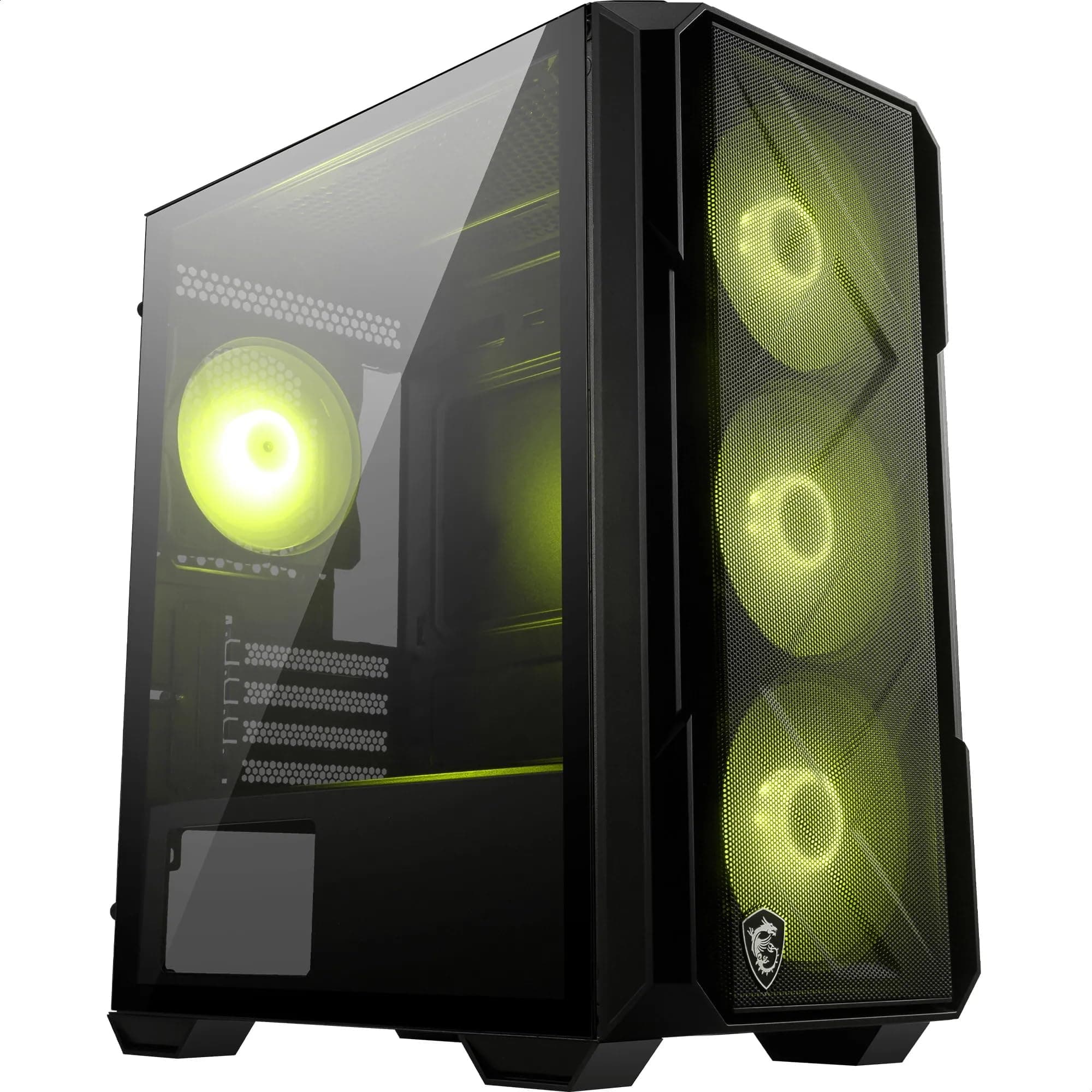 MAG Forge M120R Airflow - Mini-Tower PC-Gehäuse - Hoher Luftstrom, Micro-ATX-Kapazität, 240 mm Radiator-Unterstützung, Vier vorinstallierte ARGB-Lüfter, gehärtetes Glas-Seitenteil - Schwarz Bild 2