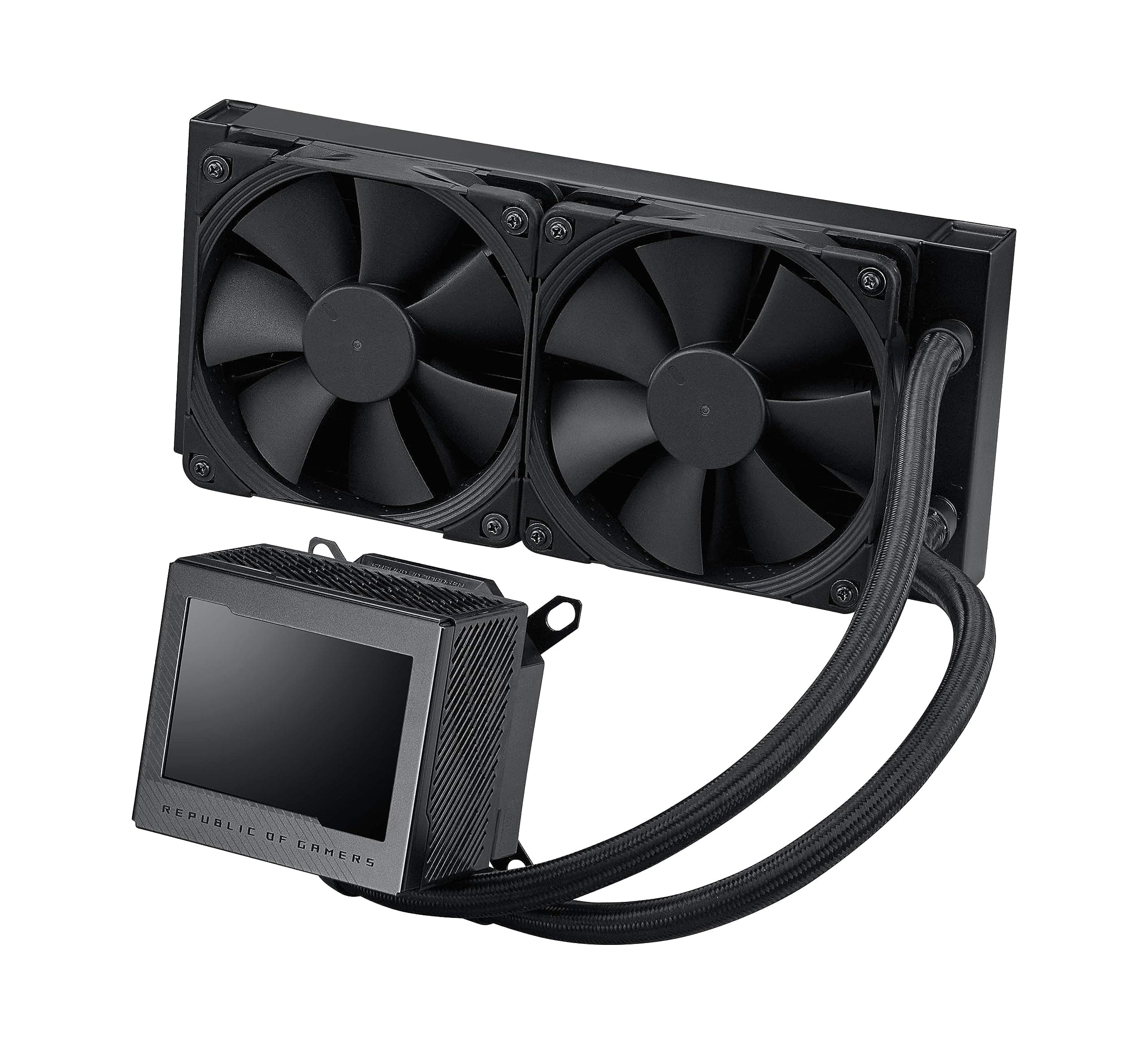 ASUS ROG Ryujin III 240 All-in-One Flüssig CPU-Kühler (3,5 Zoll LCD, Asetek-Pumpe der 8. Generation, 2x Noctua 2000 PWM 120mm-Radiatorlüfter, schwarz) Bild 2