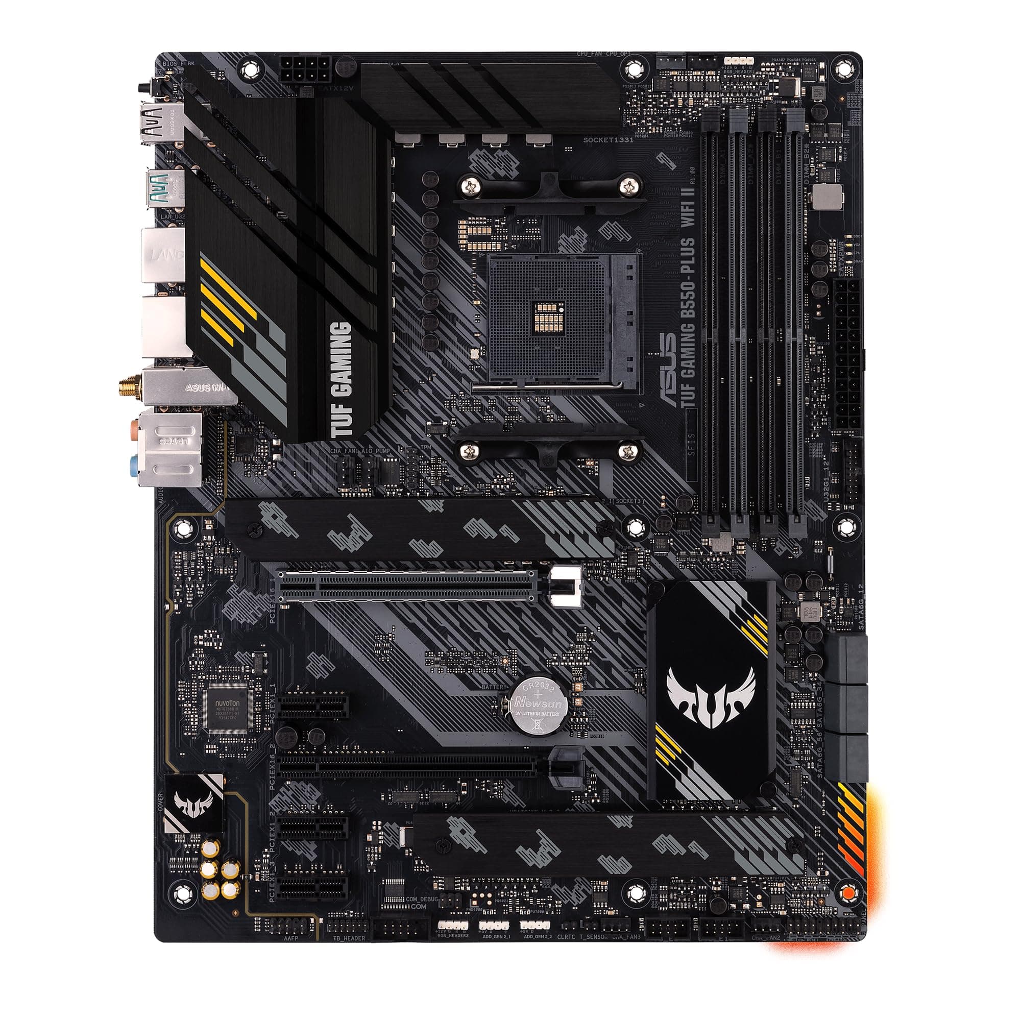 ASUS TUF Gaming B550-PLUS WiFi II Mainboard Sockel Ryzen AM4 (AMD B550, ATX, PCIe 4.0, DUal M.2, WiFi6, SATA 6Gbit/s, Thunderbolt 3 Header, Aura Sync) Bild 3