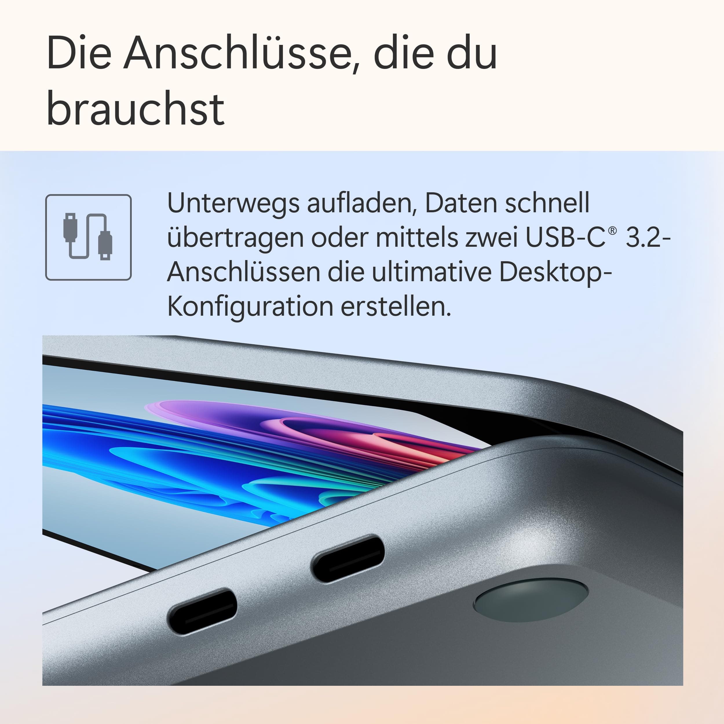 Microsoft Surface Laptop | Copilot+ PC | 13” LCD Touchscreen | Snapdragon® X Plus | 16GB RAM | 512GB Speicher | Neuestes Modell | Ozean Ozean 16GB RAM | 512GB Speicher Bild 7