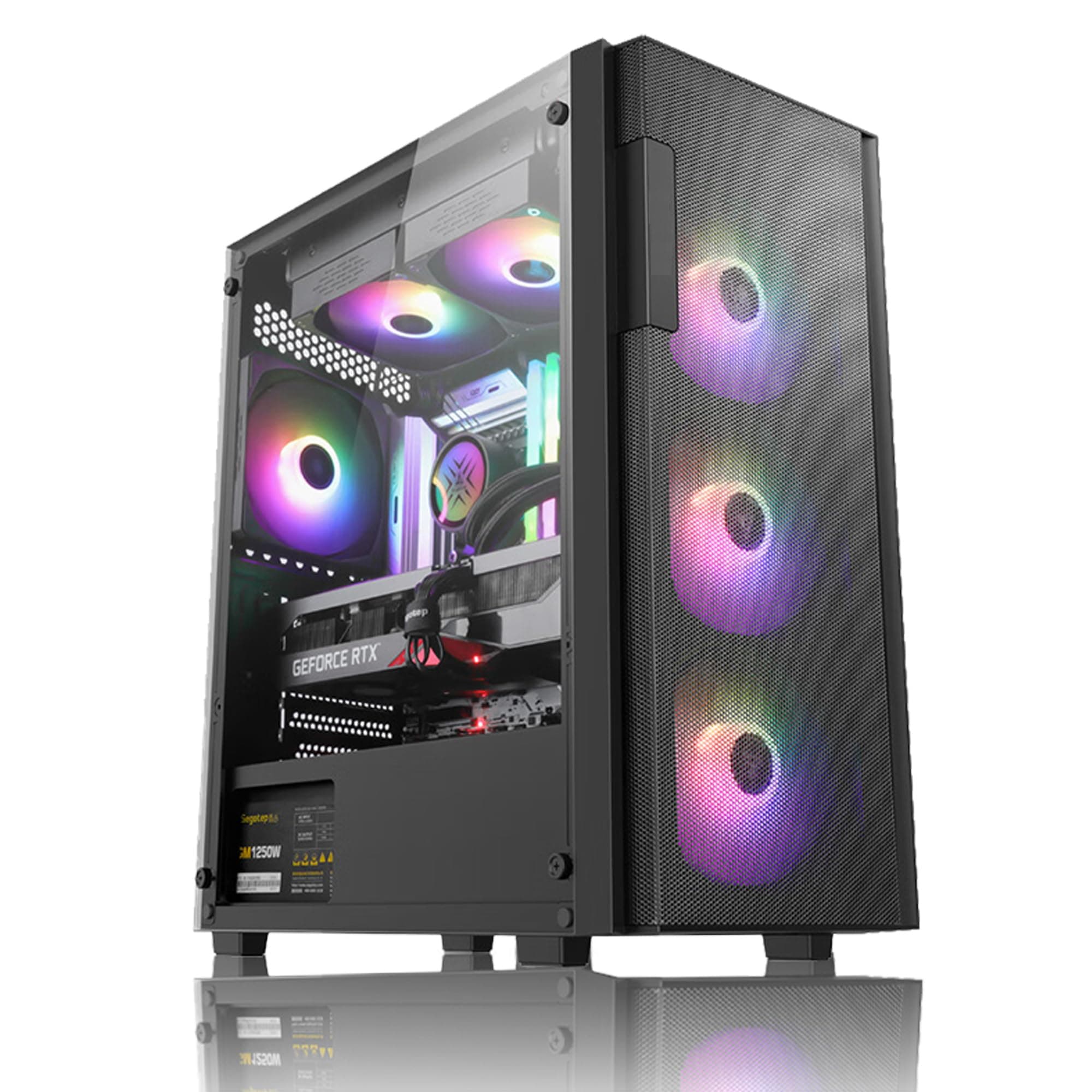 Gaming PC Core i5-12400F, GeForce RTX 3060, B610, 8GB 3200MHz DDR4 RAM, 500GB NVMe SSD, P550W, 5 RGB Lüfter, WLAN, leistungsstarker Gaming- & Kreativ-PC CoreI5 I5 12400F|RTX3060|8GB DDR4|500GB