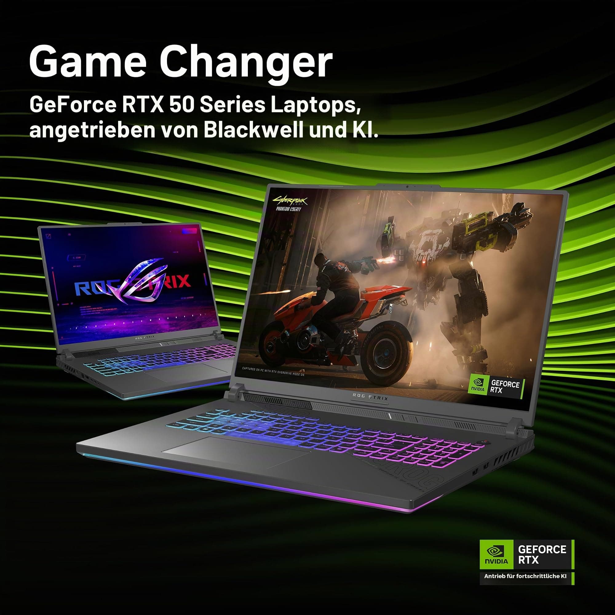 ASUS ROG Strix G18 (2025) Gaming Laptop, 18 Zoll ROG Nebula Display 16:10 2.5K 240Hz/3ms, NVIDIA GeForce RTX 5060, AMD Ryzen 9 7940HX Prozessor, 32GB DDR5-5200MHz, 1TB PCIe Gen 4 SSD, Wi-Fi Bild 7