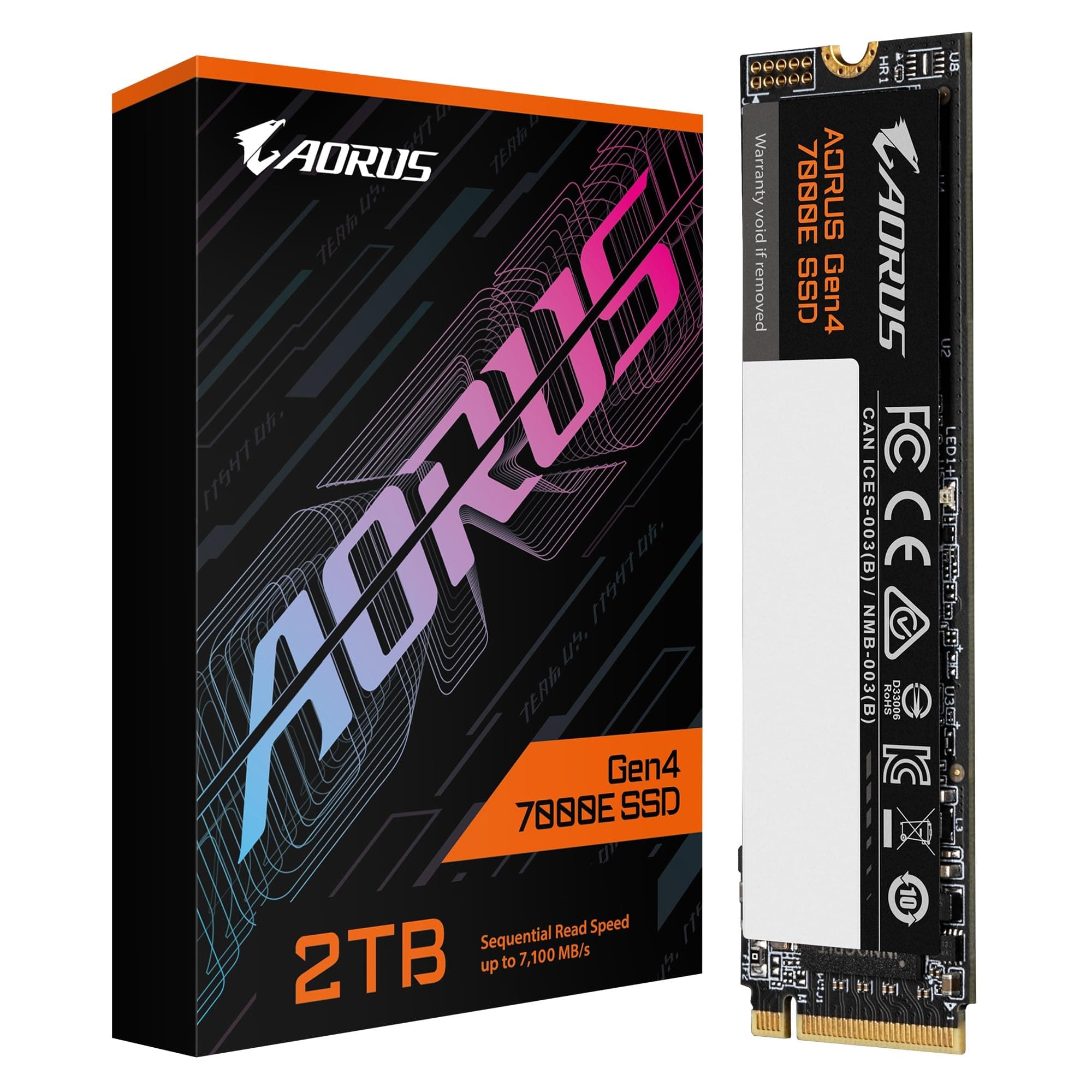 SSD 2TB Gigabyte AORUS GEN4 7000E M.2 PCI-E NVMe Bild 2