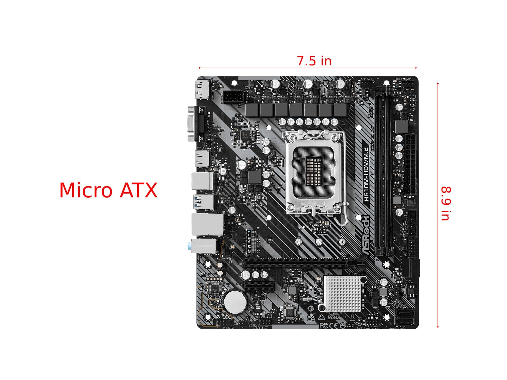 ASROCK H610M-HDV/M.2 R2.0 S1700 mATX Intel H610 2xDDR4 retai Bild 4