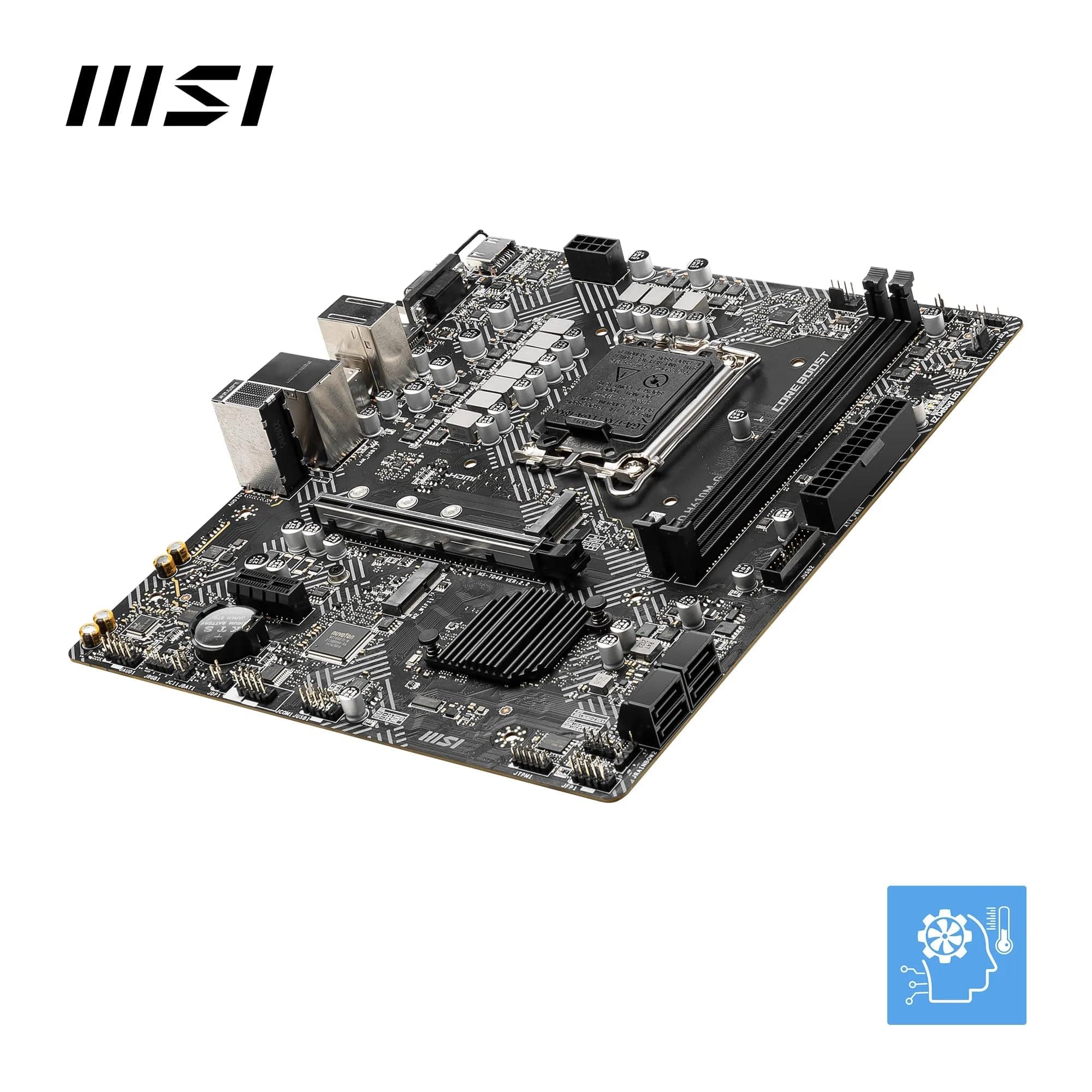 MSI PRO H610M-G Motherboard, Micro-ATX - Unterstützt Intel Core Prozessoren der 12. und 13. Generation, LGA 1700 - DDR5 Memory Boost 4800MHz/MAX, PCIe 4.0 x16 Slot, M.2 Gen3 Slot Bild 7