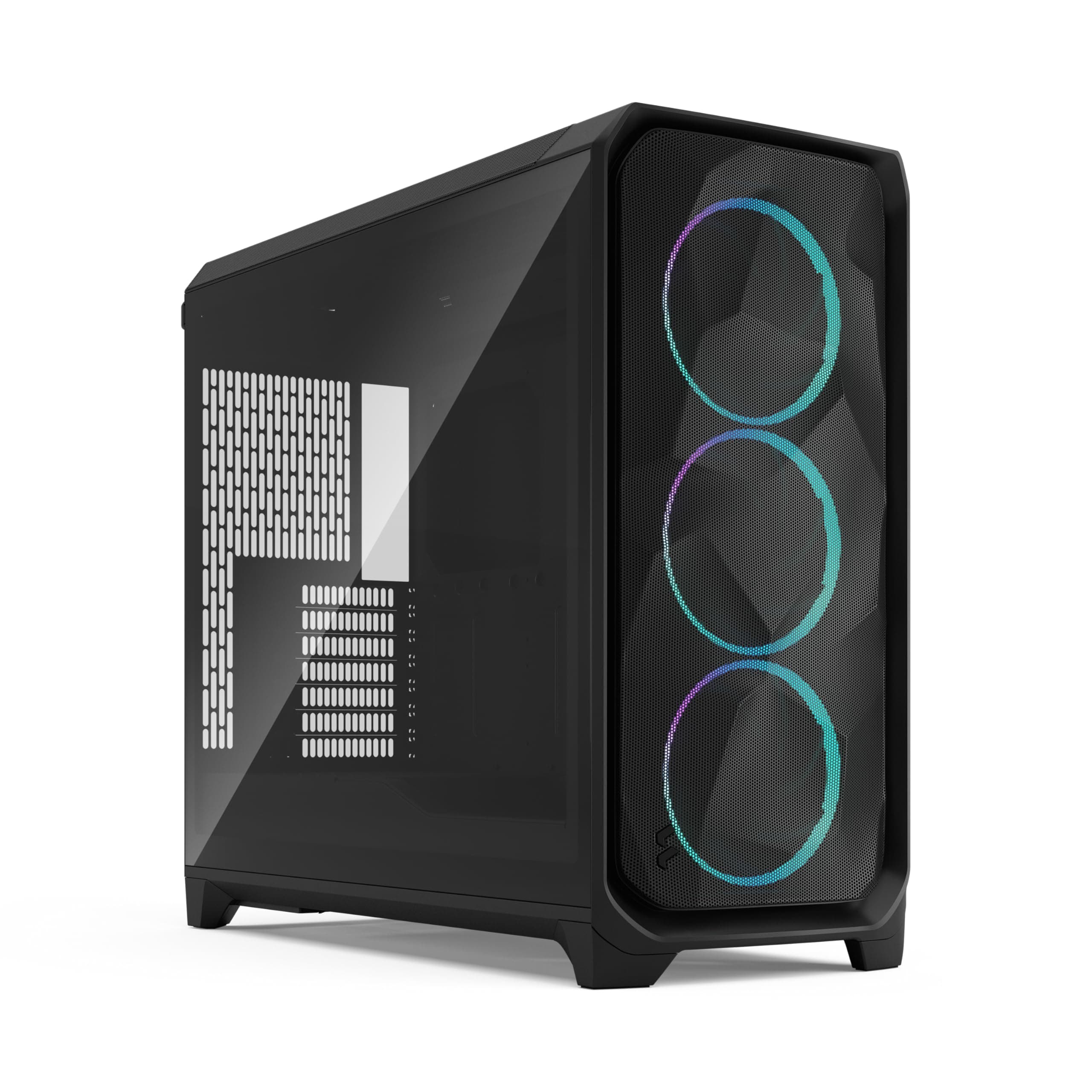 Fractal Design Meshify 3 XL Black RGB Tempered Glass Light Tint - Gaming Computer-Gehäuse – Facetten-Mesh-Front – DREI RGB Momentum 14 Lüfter enthalten – GPUs bis 512mm Länge Meshify 3 XL RGB Schwarz