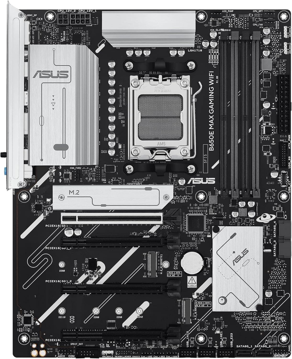 MICRO CENTER AMD Ryzen 5 9600X CPU Prozessor Bundle mit ASUS B650E MAX Gaming WiFi AM5 ATX Motherboard (DDR5, PCIe 5.0, 3X M.2, Wi-Fi 6E) AMD Ryzen 5 9600X+ ASUS B650E MAX Gaming WiFi Bild 5