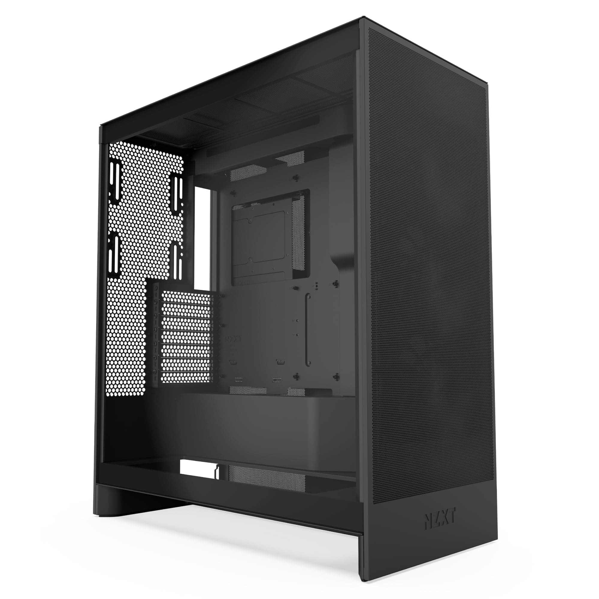 NZXT H7 Flow | Mid-Tower-ATX-Airflow-Gehäuse | Bis zu 3 x 120-mm-Lüfter im Boden zur direkten GPU-Kühlung | 3 x 120-mm-Frontlüfter | 420-mm-Kühler-Trägerplatte vorn | Schwarz Bild 2