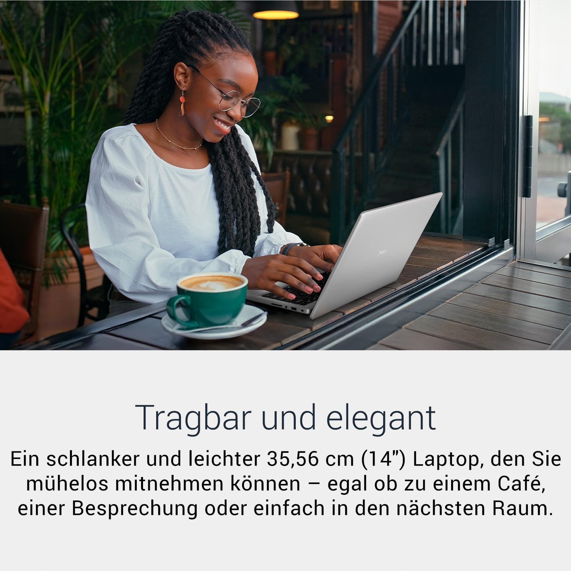 Dell 14 Laptop DC14250 14,0" 2K Display, Intel Core 5 120U, Intel Graphics, 16GB RAM, 512GB SSD, Windows 11 Home, Fingerabdrucksensor, Deutsches QWERTZ-Backlit-Keyboard, Wi-Fi 6, HDMI, USB-C – Silber Intel Core 5-120U (10 cores, up to 5.0 GHz) 16 GB 512GB SSD Bild 2