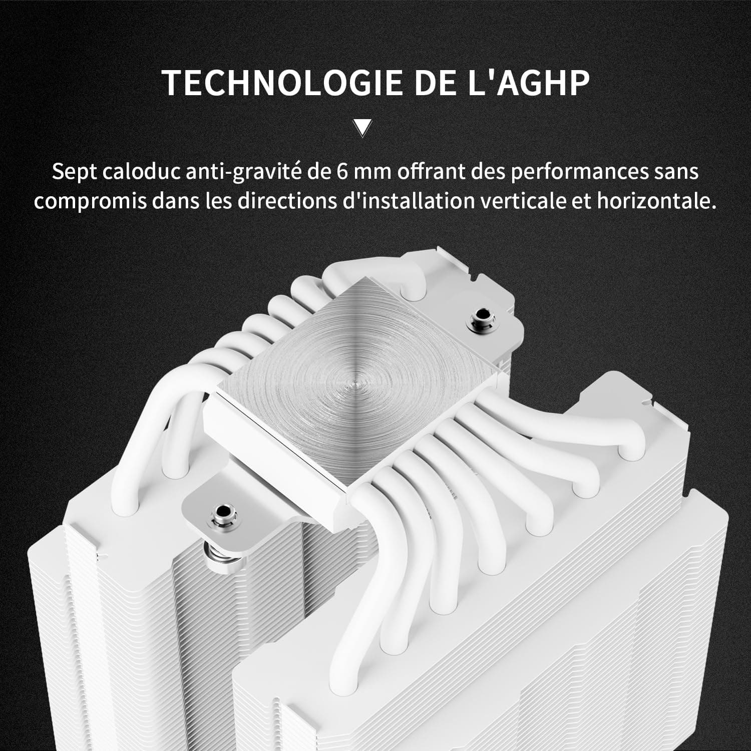 TR -Phantom Spirit 120 Digital SNOW CPU Air Cooler, 7 Heat Tubes CPU Cooler, Dual 120mm PWM Lüfter, Unterstützung für AM4 / AM5 / Intel lga1700/1150/1151/1200/1851 PS120 D SNOW Bild 7