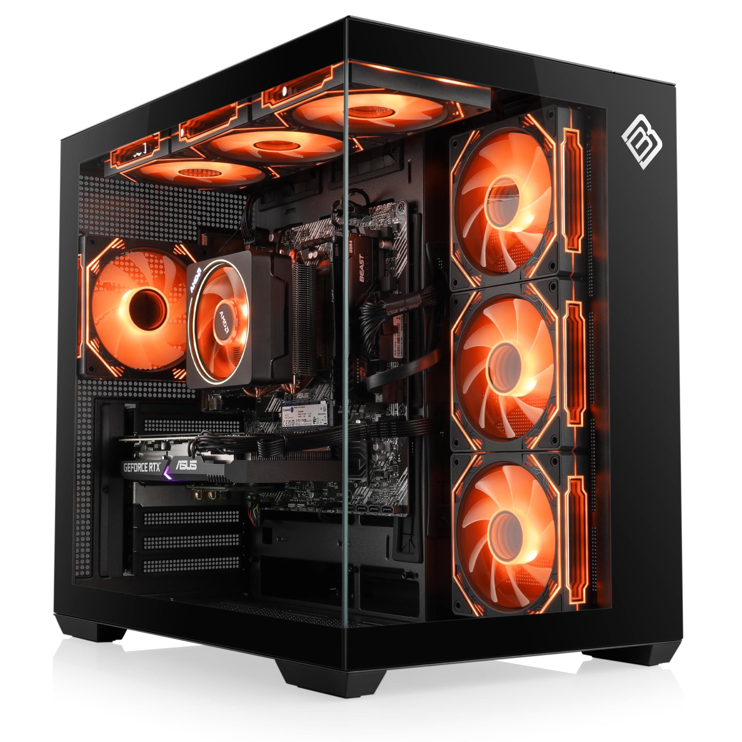 Gaming PC mit Windows 11 Home | AMD Ryzen 7 5700X 8X 3.4 GHz | RX 9060 XT (16 GB) | 4000 GB M.2 NVMe | 64 GB DDR4 RAM | WLAN | Computer für Zocker, Gamer Desktop Rechner zum Spielen | A15498 4000.0 GB 64.0 GB RX 9060 XT Windows 11 Home