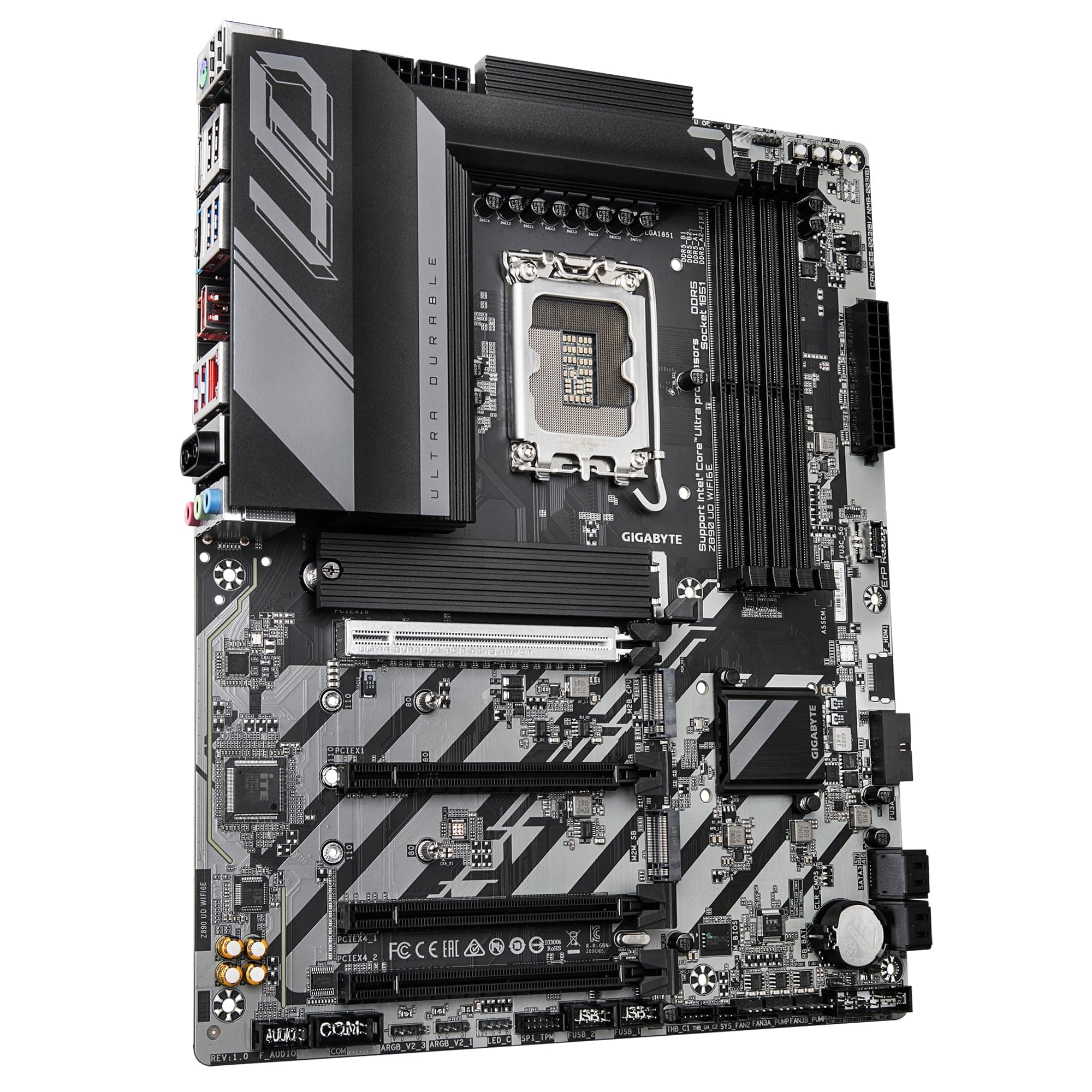 GIGABYTE Z890 UD WIFI6E Motherboard - Unterstützt Intel Core Ultra (Serie 2) CPUs, 12+1+2 Phasen VRM, bis zu 8800MHz DDR5 (OC), 1xPCIe 5.0 + 2xPCIe 4.0, Wi-Fi 6E, 2.5GbE LAN, Thunderbolt 4 Bild 5