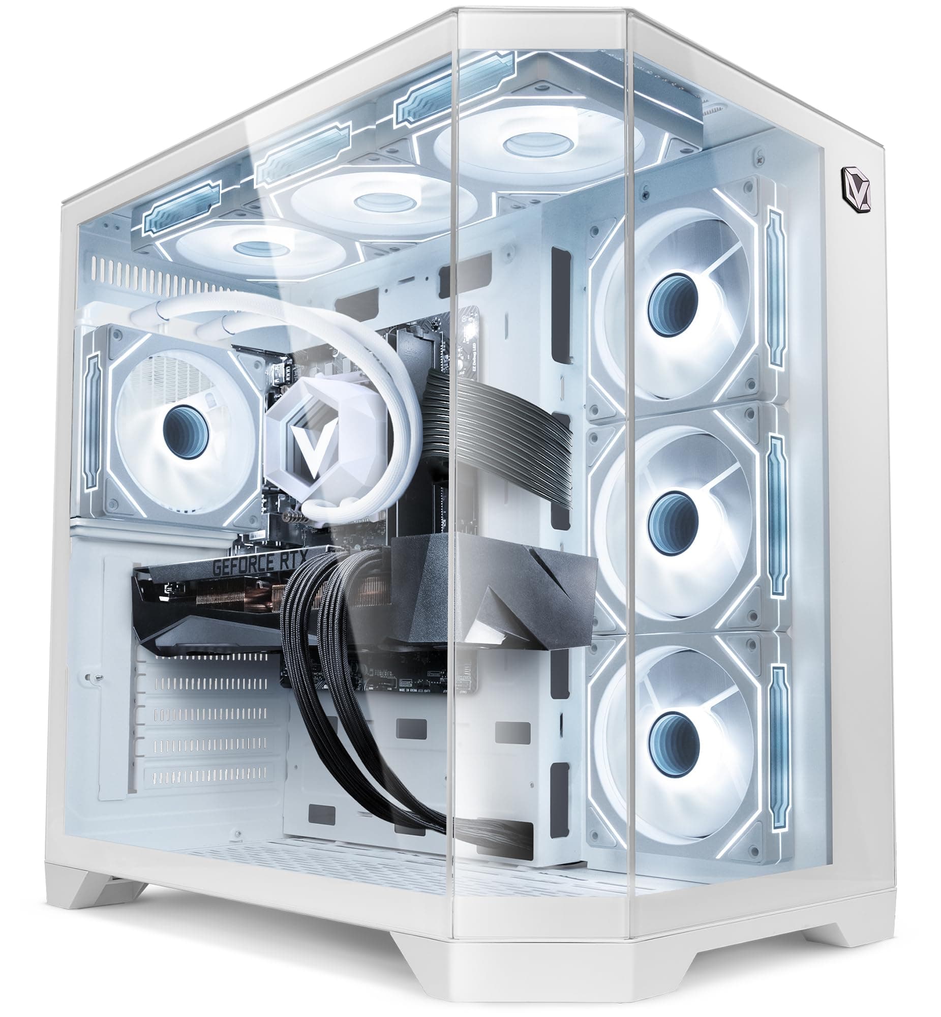 Vibox IV-572 Gaming PC • AMD Ryzen 7 5700X 8-Kern • Nvidia RTX 5080 16GB • 32GB RAM • 1TB NVMe M.2 SSD • Windows 11 • WLAN 6 + Bluetooth 5.4 Weiß 1 TB 32 GB Nvidia GeForce RTX 5080 Windows 11 Home