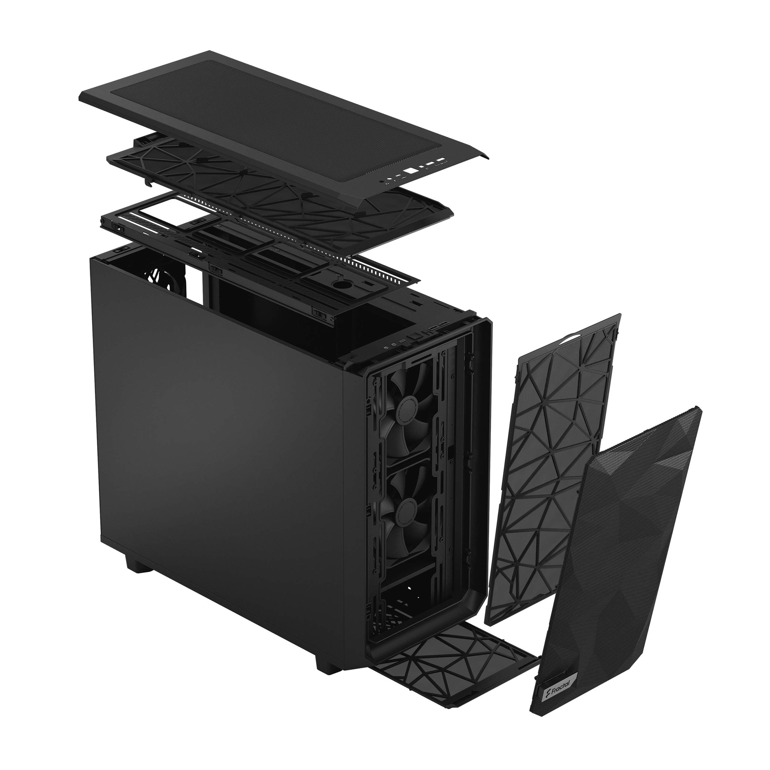 Fractal Design Meshify 2 ATX-Gehäuse – Flexibles Design, Hervorragende Belüftung, USB-C-Frontanschluss, Schwarz Bild 7