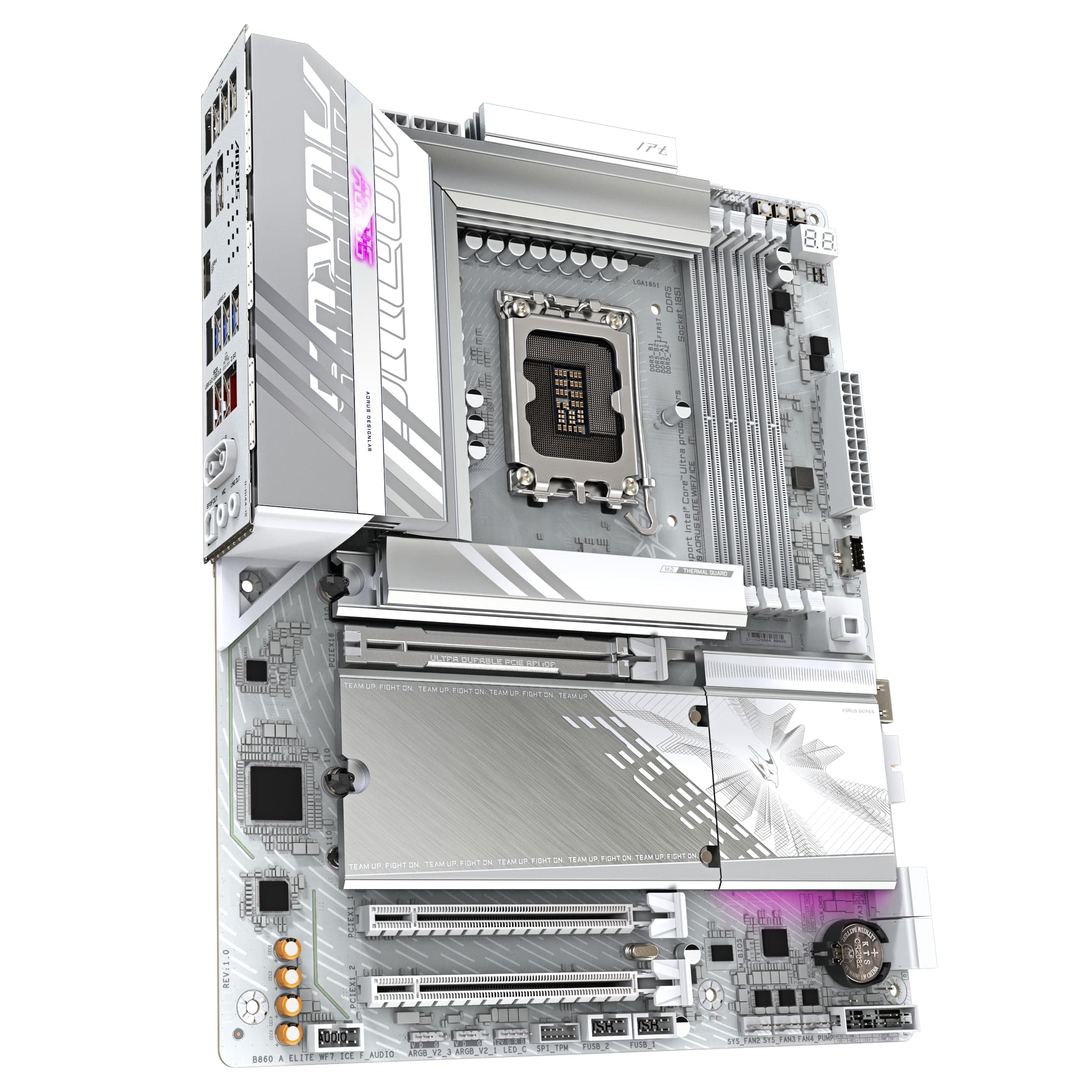 GIGABYTE B860 AORUS Elite WIFI7 Ice Mainboard - Intel Core Ultra CPUs, 14+1+2+1 Phasen VRM, bis zu 9200MHz DDR5, 1xPCIe 5.0 + 2xPCIe 4.0 M.2, 2,5 GbE LAN, WiFi 7, USB 4 Bild 5