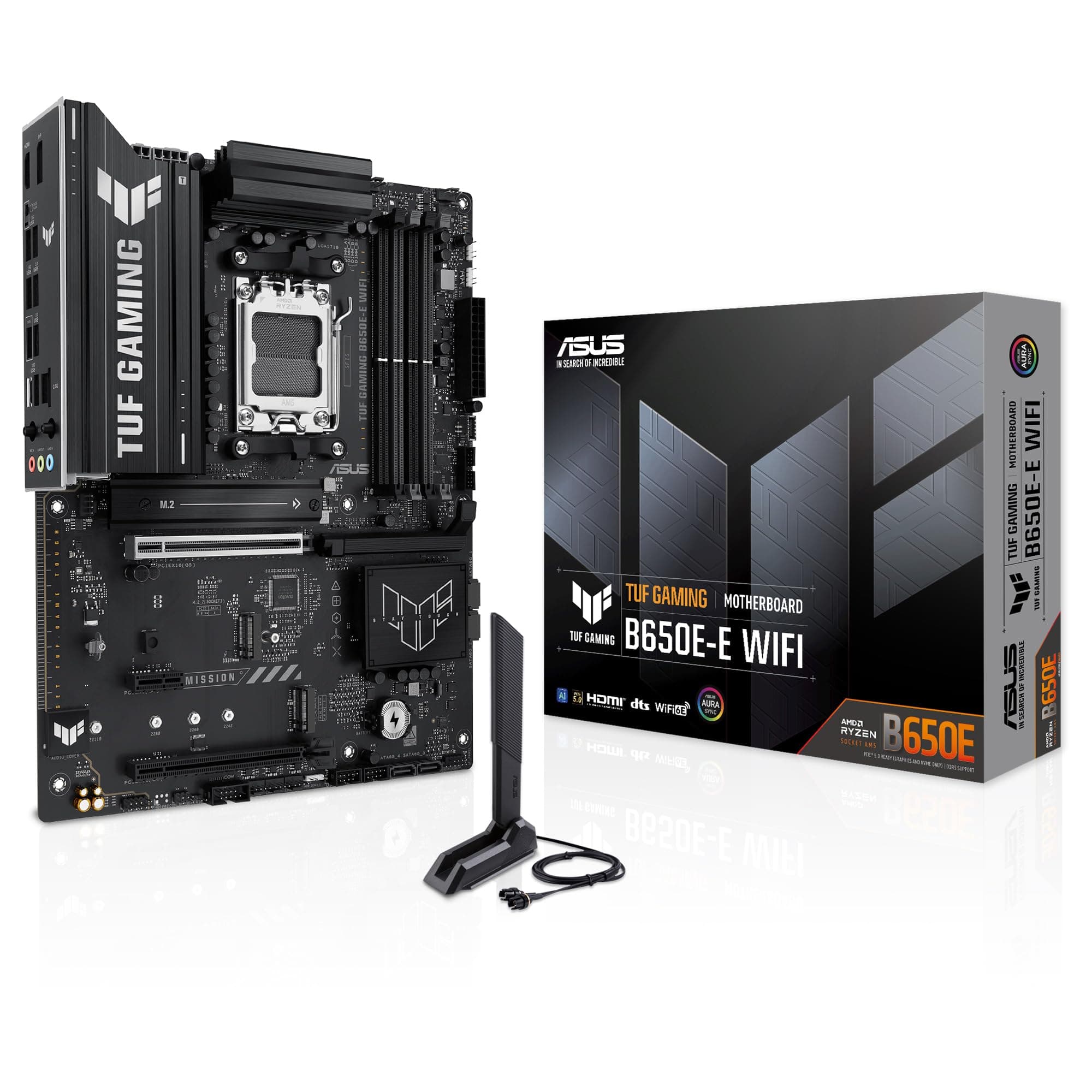 ASUS TUF Gaming B650E-E WiFi Mainboard Sockel AMD AM5 (ATX, Ryzen 9000, DDR5 Speicher, PCIe 5.0, WiFi 6E, PCIe Q-Release, Aura Sync) Bild 2