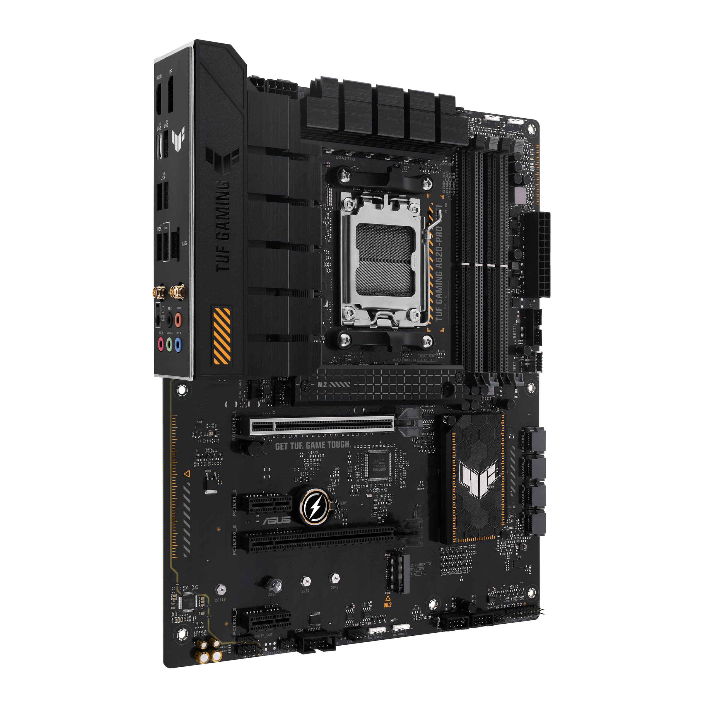 ASUS TUF Gaming A620M-PRO WiFi Mainboard Sockel AMD A620 (Ryzen 7000, ATX, DDR5 Speicher, PCIe 4.0, Wi-Fi 6, USB 3.2 Gen 2, Aura Sync) Bild 5