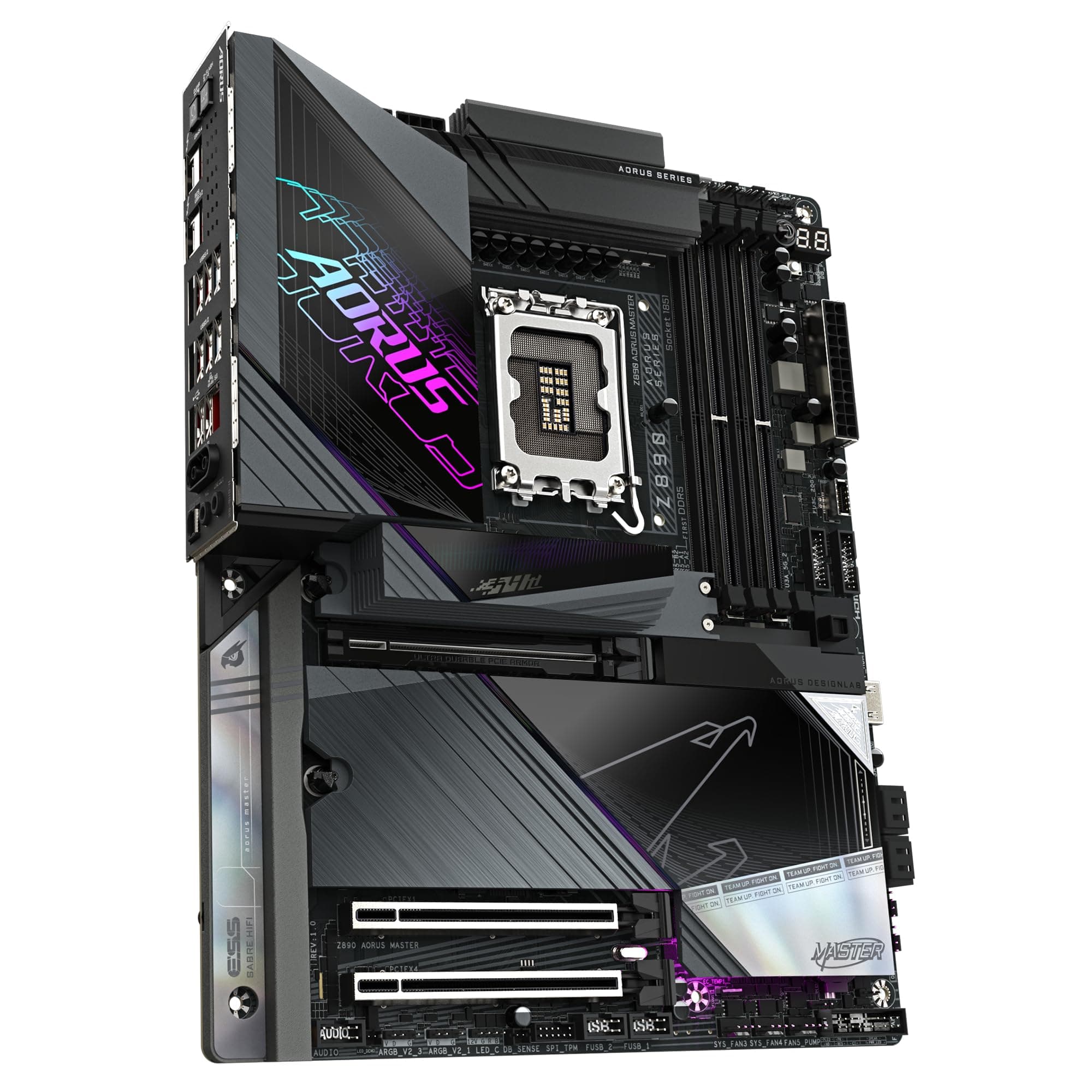 GIGABYTE Z890 AORUS Master Motherboard - Unterstützt Intel Core Ultra (Serie 2) CPUs, 18+1+2 Phasen VRM, bis zu 9500MHz DDR5 (OC), 2xPCIe 5.0 + 3xPCIe 4.0, Wi-Fi 7, 10GbE LAN, Thunderbolt 4 Bild 5