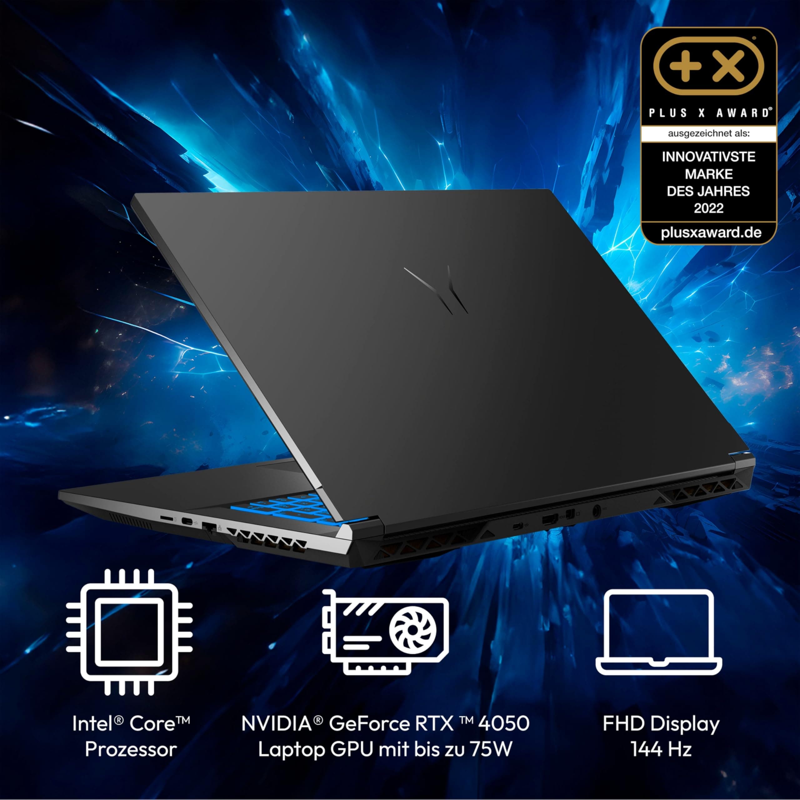ERAZER Scout E30i 43,9 cm (17,3 Zoll 144Hz) Full HD Gaming Laptop (Intel Core i7-13620H, 16GB DDR4 RAM, 512GB PCIe SSD, GeForce RTX 4050 6GB GDDR6 VRAM, Win 11 Home) Core i7-13620H 16.0 GB 512.0 GB Nvidia Geforce RTX 4050 MD62682 Bild 6