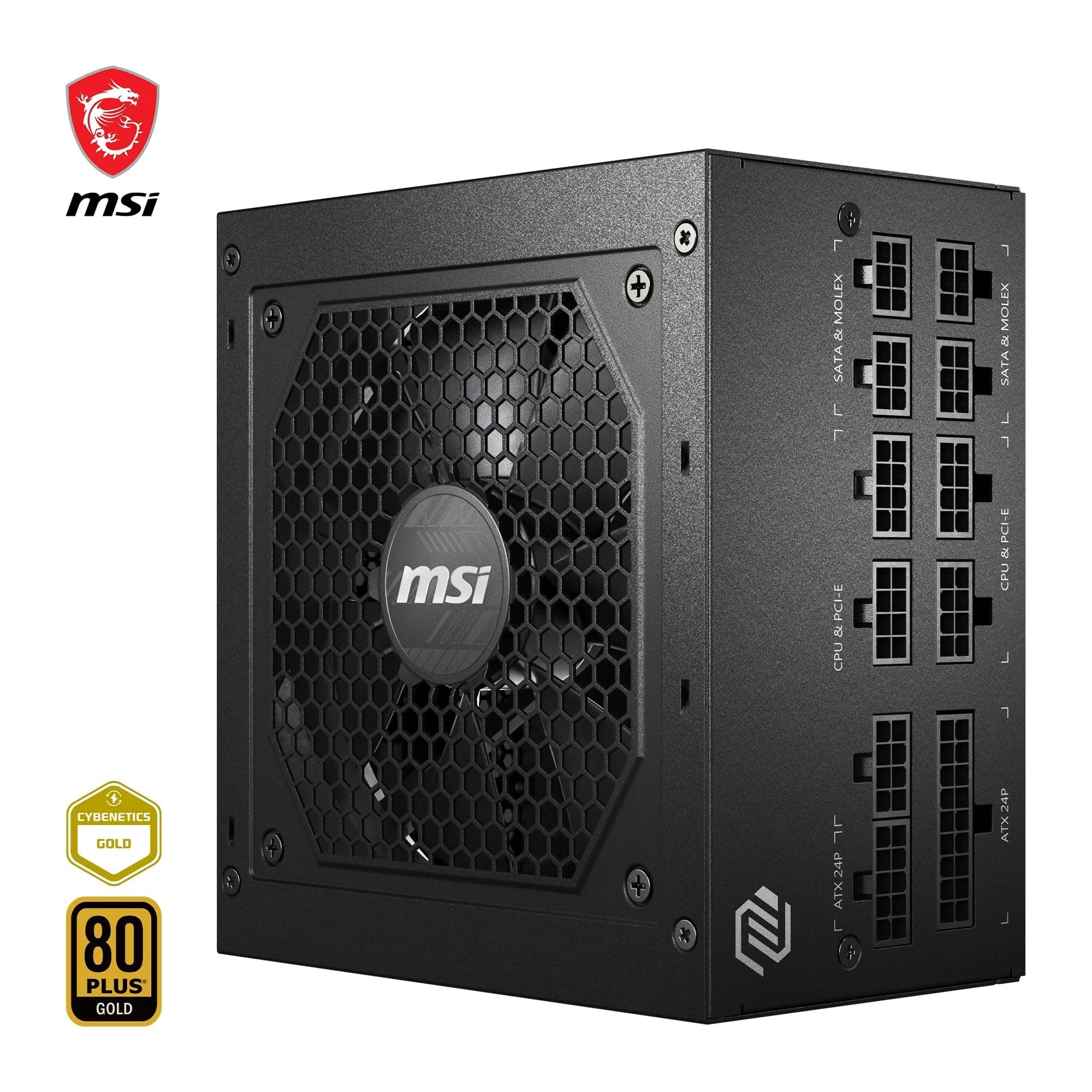 MSI MAG A650GL Netzteil, 650W, 80 Plus Gold, vollmodular, 120mm FDB Lüfter mit dynamischen Kugellager, Full-Bridge LLC, Schwarze Flachkabel - 7 Jahre Garantie Bild 5