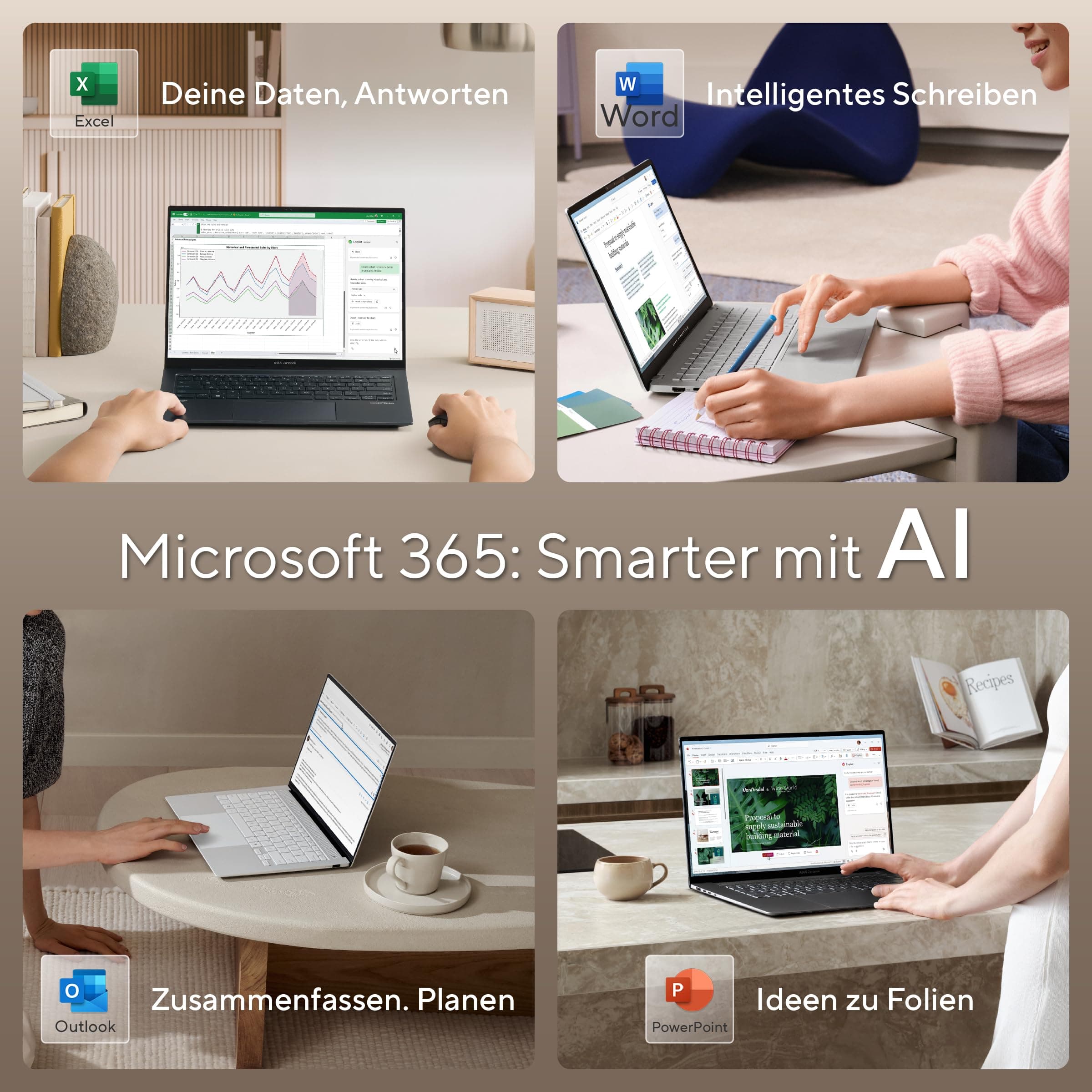 ASUS Zenbook Duo UX8406CA Laptop | 14" WUXGA 16:10 OLED Touch Display | Intel Core Ultra 9 285H | 16GB RAM | 1TB SSD | Intel Arc | Win11 Home | QWERTZ | Inkwell Gray Intel Core Ultra 9 285H 16GB RAM / 1TB SSD Bild 7