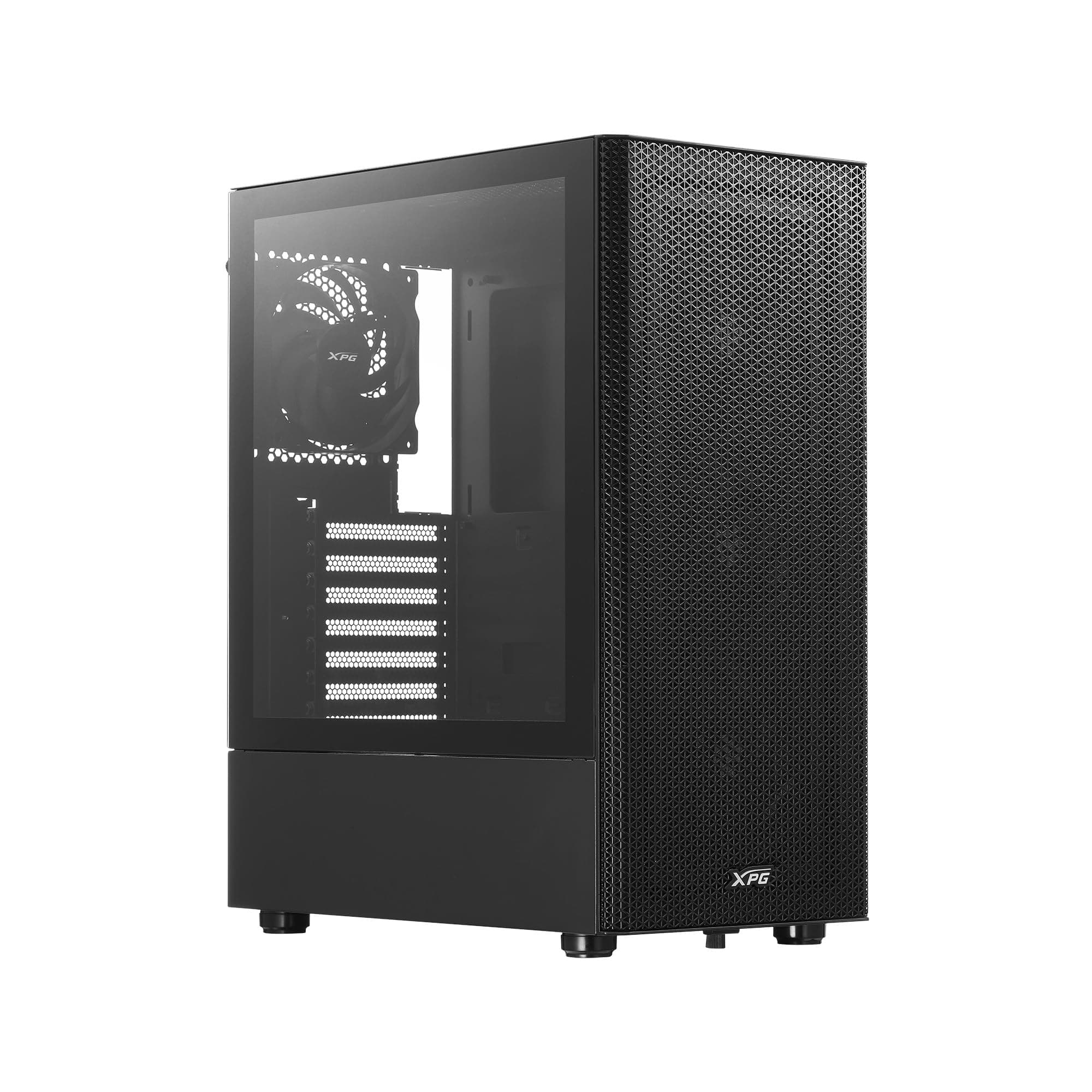 XPG Valor MESH (kompaktes ATX-Mid-Tower-Gehäuse, MESH-Frontpanel-Design, 3mm-gehärtetes Glas-Seitenpanel, vorinstallierte x4 120mm Lüfter) Bild 2