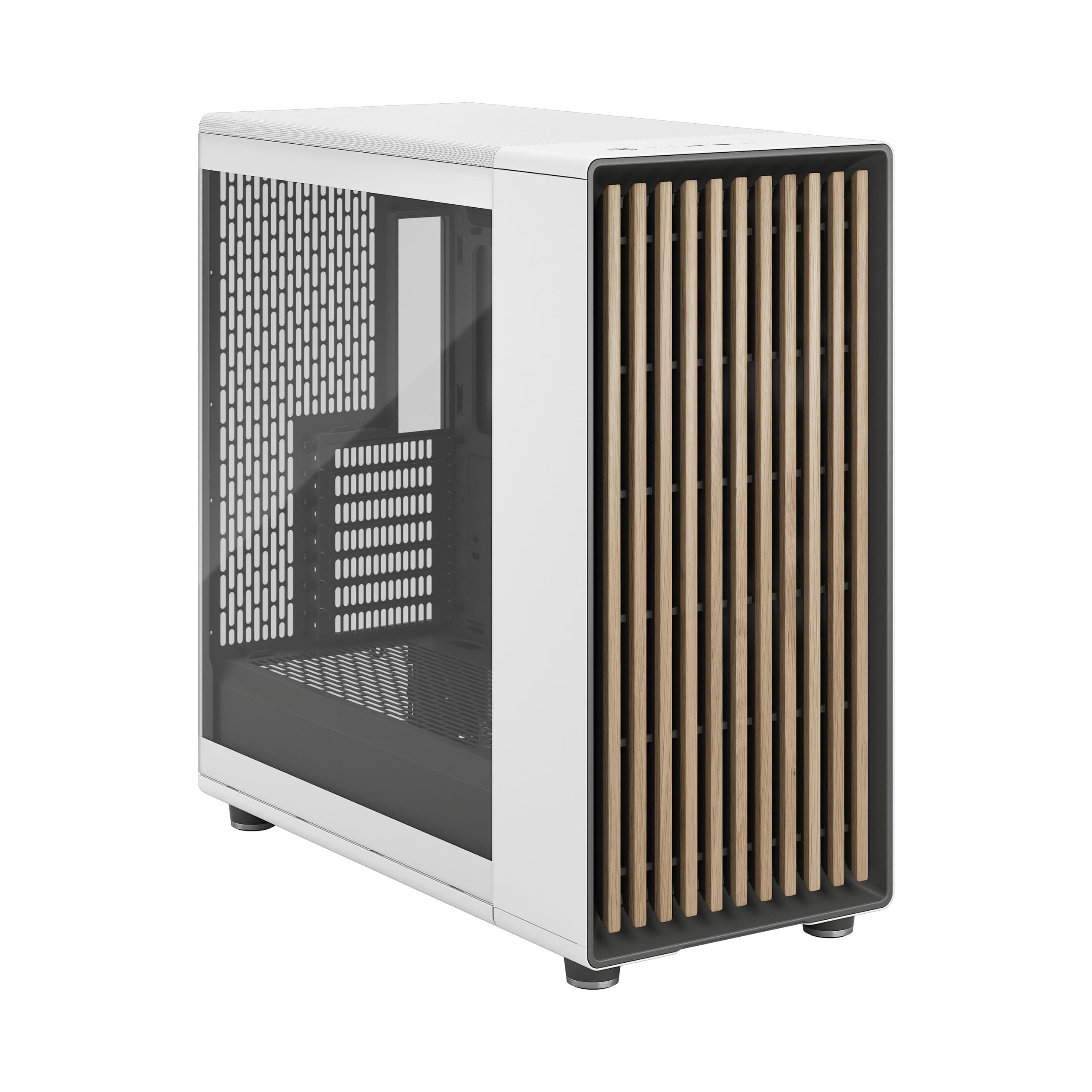 Fractal Design North XL Gehäuse Weiß - E-ATX PC Tower | Big Tower PC Gehäuse mit 3x 140mm Lüftern, USB Typ-C, für bis 413mm GPU, Full-Tower ATX Case North XL White TG Clear Bild 7