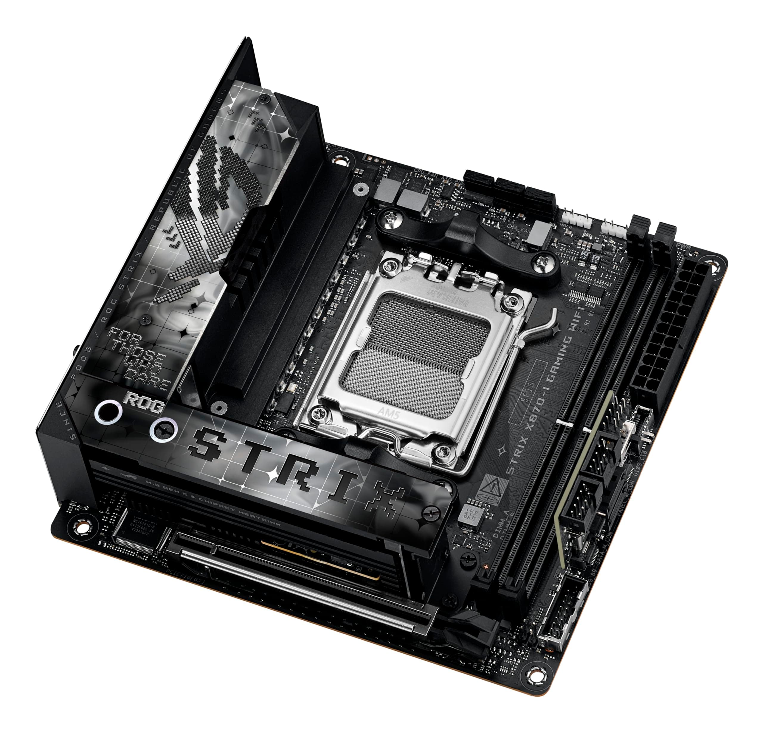 Asus Rog Strix X870-I Gaming Mainboard Sockel AM5 (AMD, X870, Mini-ITX, 10+2+1 Power Stages, Dynamic OC Switcher, Core Flex, DDR5, WiFi 7, M.2, PCIe 5.0) Bild 3