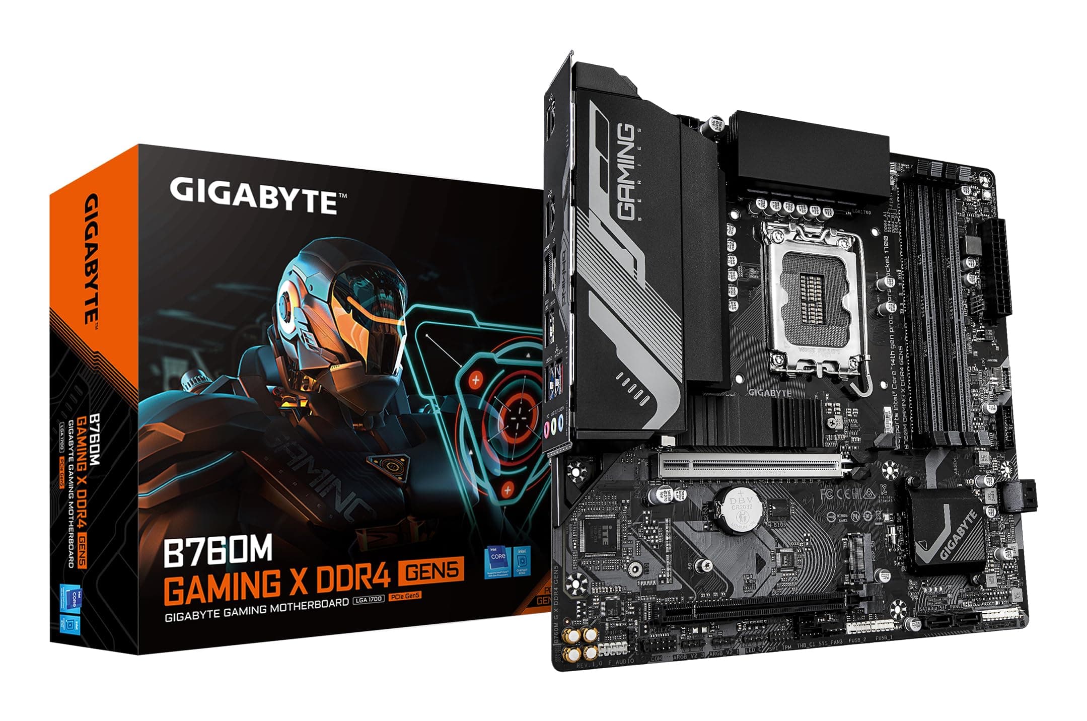 GIGABYTE B760M Gaming X DDR4 GEN5 Mainboard – Unterstützt Intel Core Prozessoren der 14. Generation, 8+1+1 Phasen VRM, bis zu 3200 MHz DDR4, 2 x PCIe 4.0 M.2, 2.5 GbE LAN, USB 3.2 Gen 1 Bild 2
