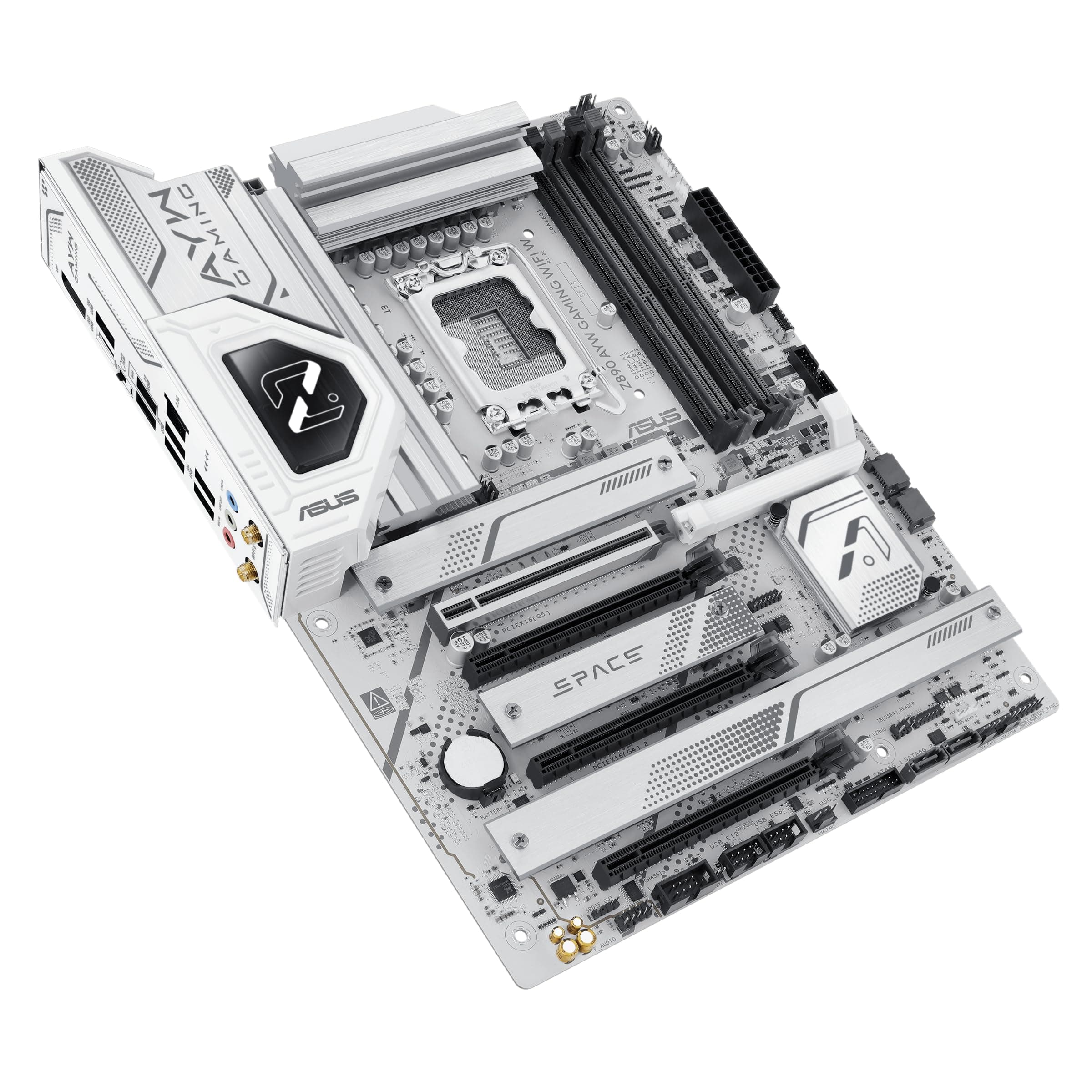 ASUS Z890 AYW Gaming WiFi W ATX Z890 Motherboard, Intel® Core™ Ultra Series 2 Ready, Advanced AI PC-Ready, 16+1+2+1 Stufen, DDR5, PCIe® 5.0, Thunderbolt™ 4, USB Type-C®, 4x M.2, Wi-Fi 7, 2.5GB LAN Bild 7