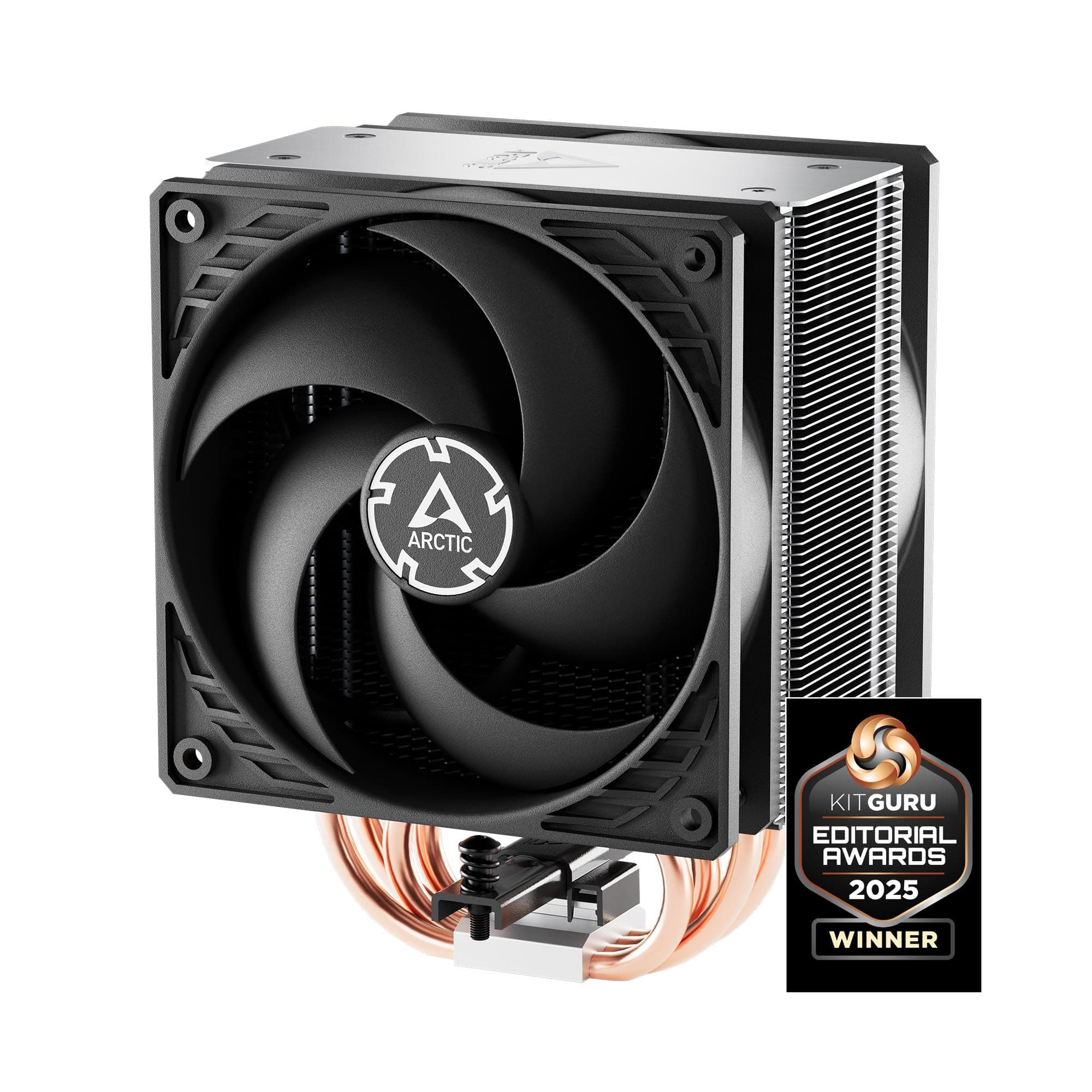 ARCTIC Freezer 36 - CPU Kühler mit Push-Pull für Intel & AMD, Single-Tower, Zwei druckoptimierte 120 mm P-Lüfter, Hydrodynamisches Gleitlager, 200–1800 rpm, 4 Heatpipes, inkl. MX-6 Wärmeleitpaste Bild 2