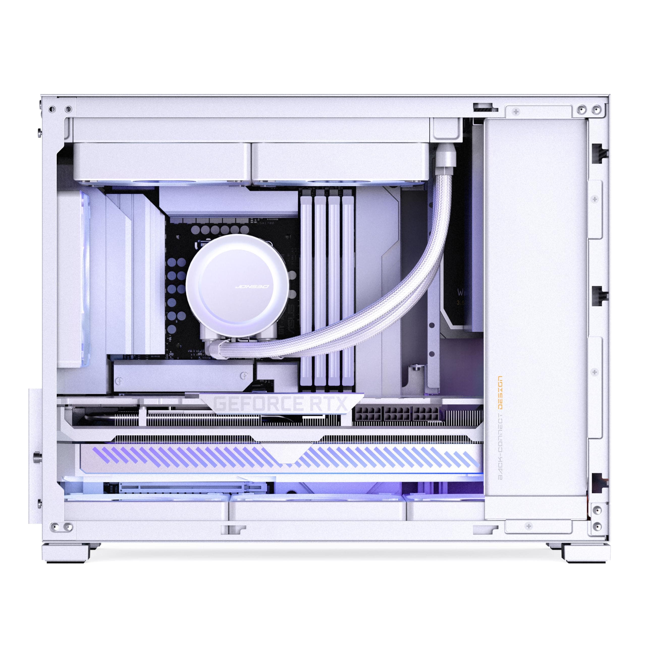 Jonsbo D32 STD Mesh PC-Gehäuse Weiß | Mini Case für Micro-ATX, Back-Connect-kompatibel, starker Airflow, kompakt & stylish für Gaming Builds Bild 7
