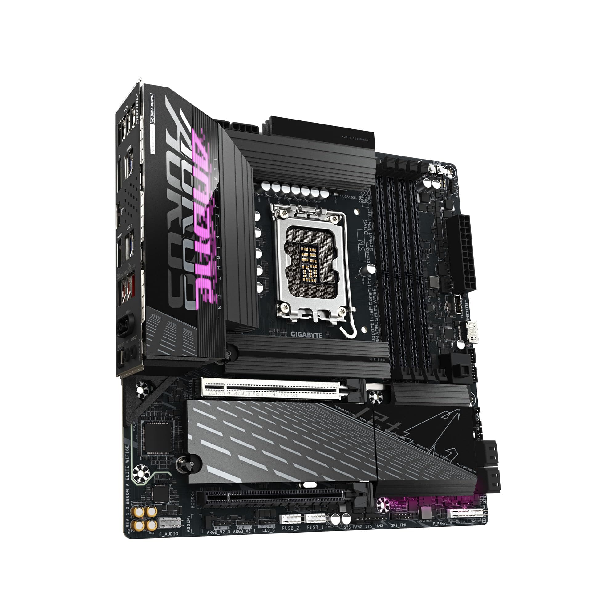GIGABYTE B860M AORUS Elite WIFI6E Intel Core Ultra (Series 2) LGA 1851 Motherboard, mATX, DDR5, 3X M.2, PCIe 5.0, USB-C, WIFI6E, 2.5GbE LAN, EZ-Latch Bild 5