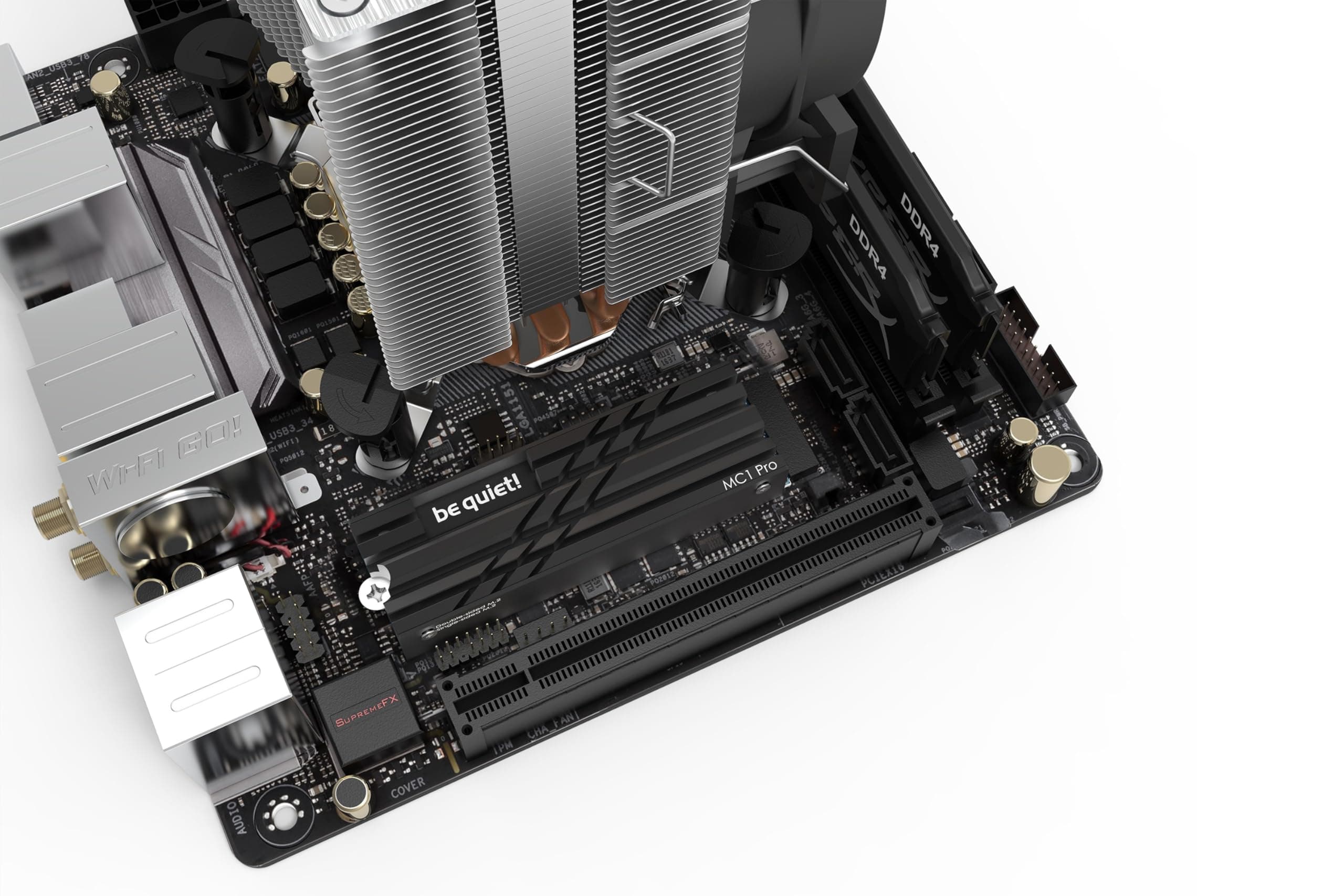 be quiet! MC1 Pro M.2 SSD Kühler Kühlkörper mit integrierter Heatpipe für Ein- und Doppelseitige 2280 Module BZ003 Bild 3