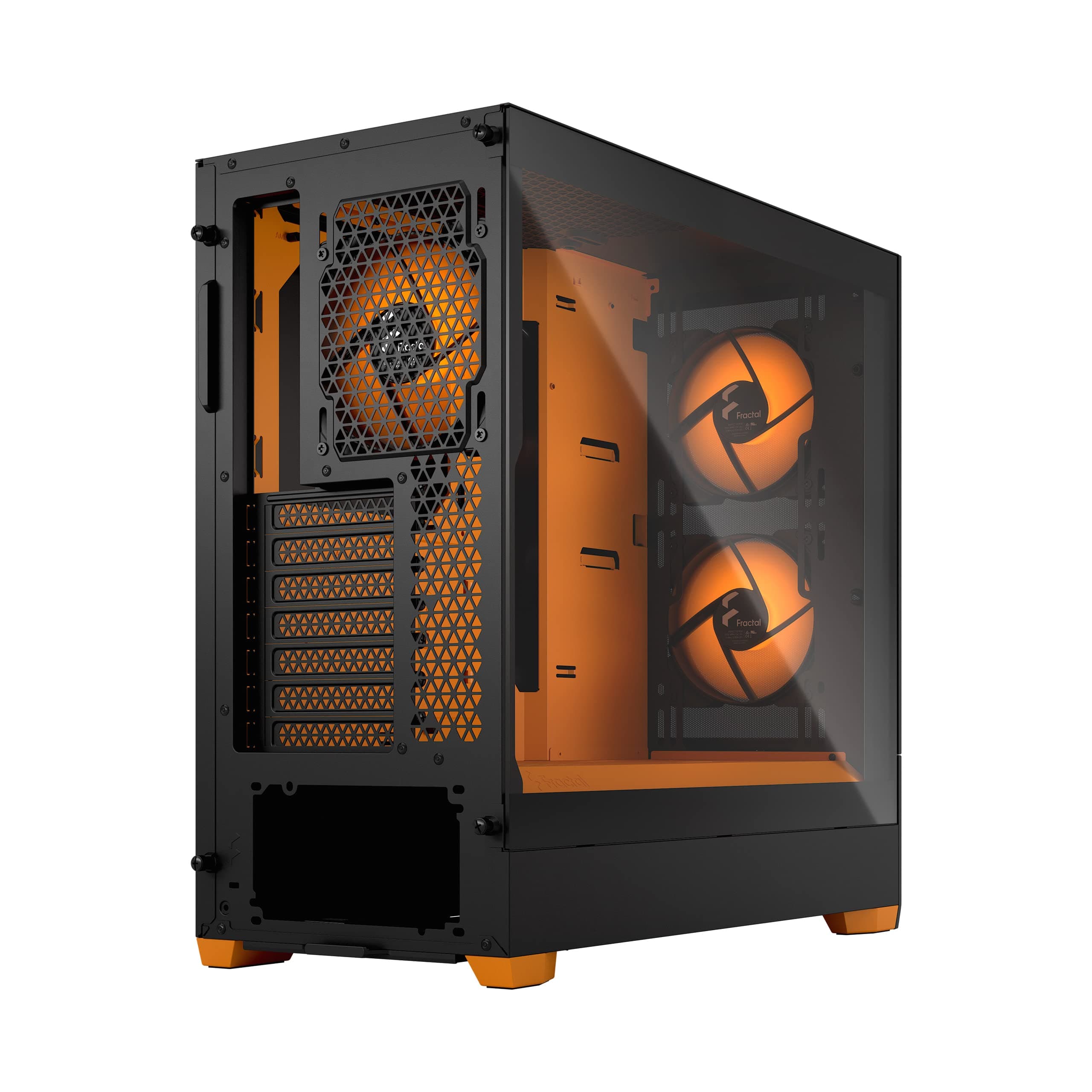 Fractal Design Pop Air RGB Orange Core - ATX Gaming Gehäuse mit Mesh-Front, Tempered Glass, 3X 120 mm RGB Lüfter & USB Type-C Orange ATX Air Bild 7
