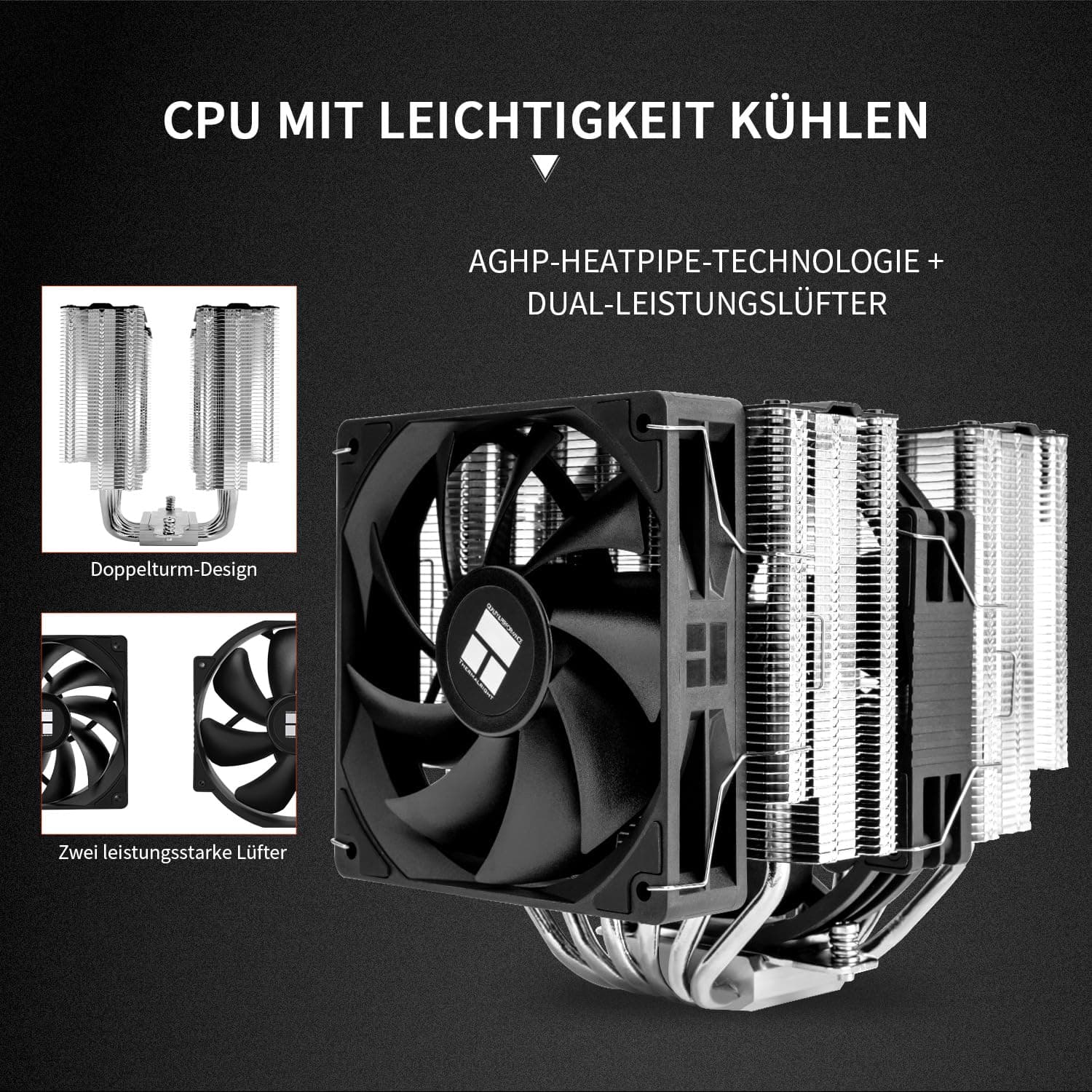 TR Peerless Assassin 140 SE CPU-Kühlung, 6x6mm Wärmeleiter-Kühler, Doppel-Tower- und Doppel-Lüfter-Kühler für Intel LGA1700/1851/115x, AM4/AM5 Bild 7
