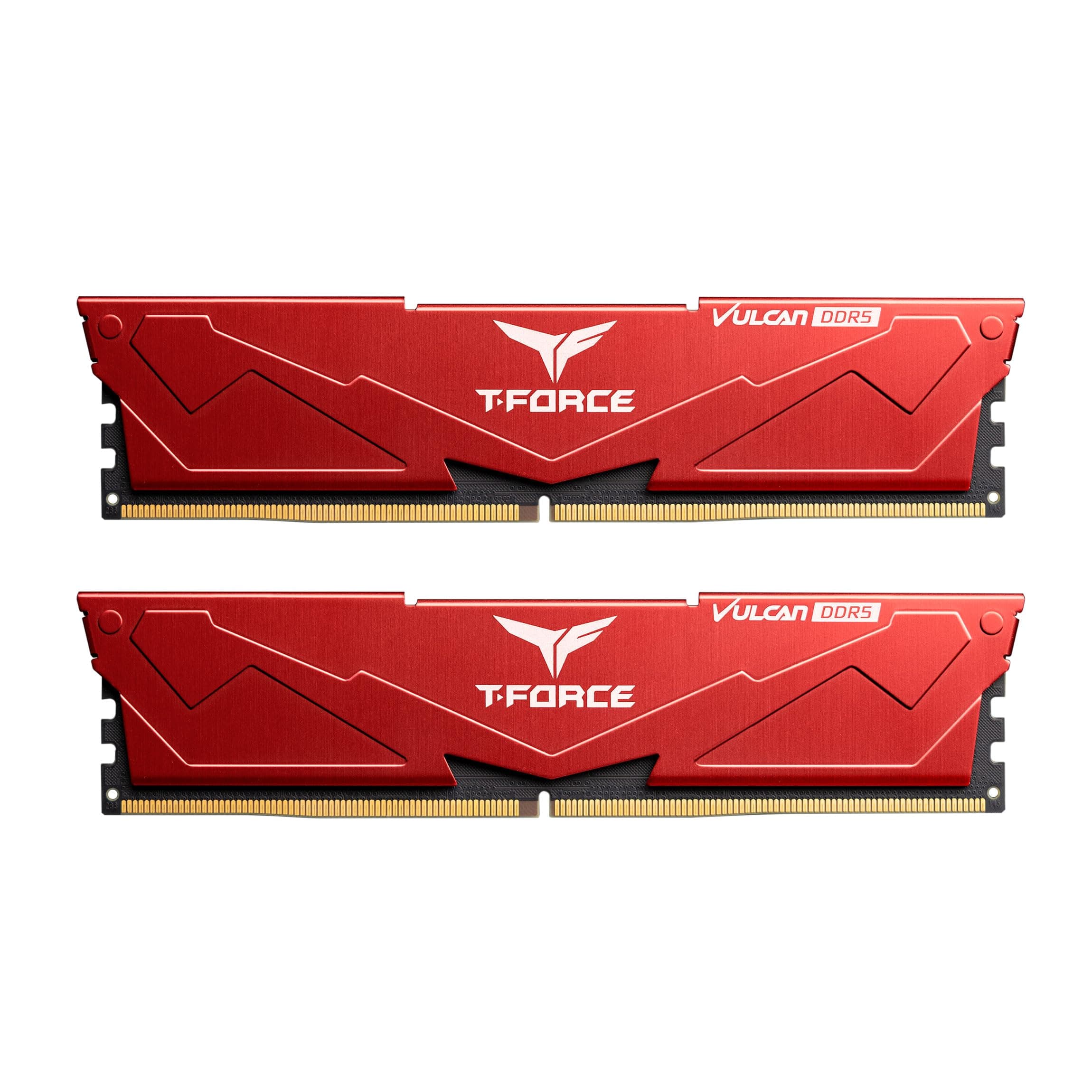 DDR5 32GB KIT 2x16GB PC 6000 Team T-Force Vulcan FLRD532G6000HC30DC01 rot 2x16GB DDR5 6000MHz 30-36-36-76 Rot/Ausflug, einfarbig (Getaway Solids)