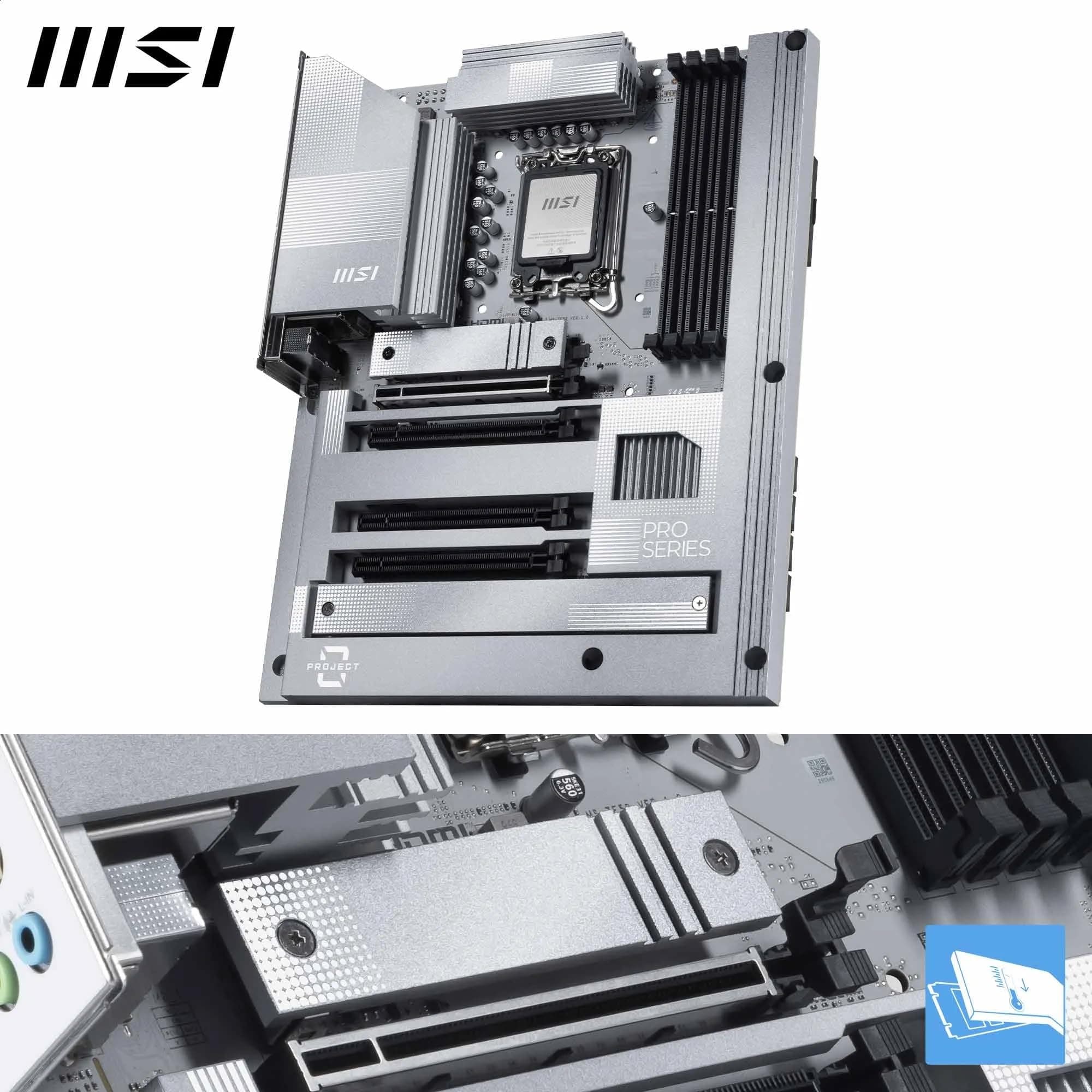 MSI PRO Z890-S WiFi PZ Mainboard, Back-Connect ATX – Unterstützt Intel Core Ultra Prozessoren (Series 2), LGA 1851 – DDR5 Memory Boost (8600+ MT/s OC), PCIe 5.0 x16, M.2 Gen5, Wi-Fi 7, 2,5G LAN Bild 6
